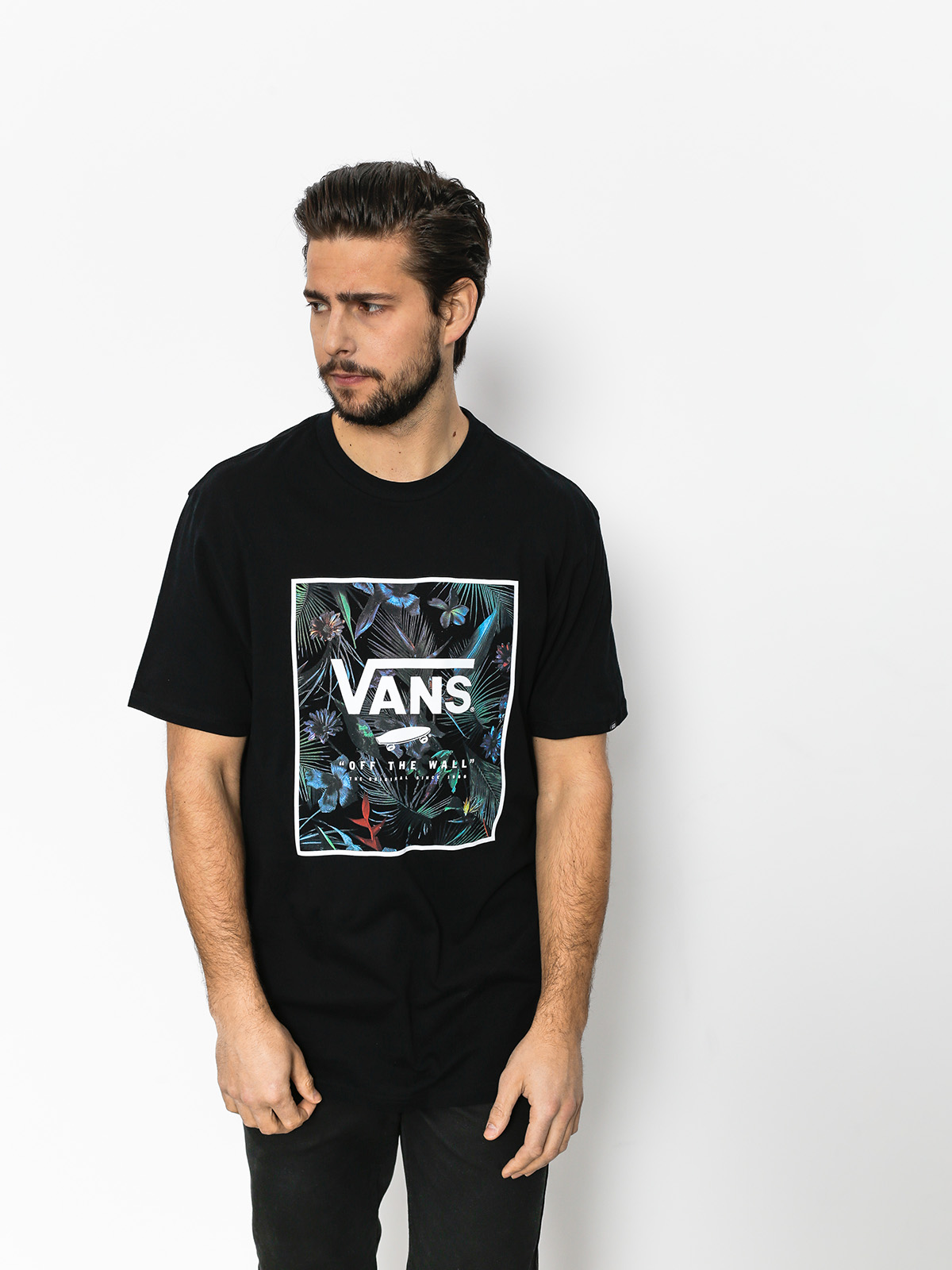 Vans T-shirt Print Box (black neo/jungle)