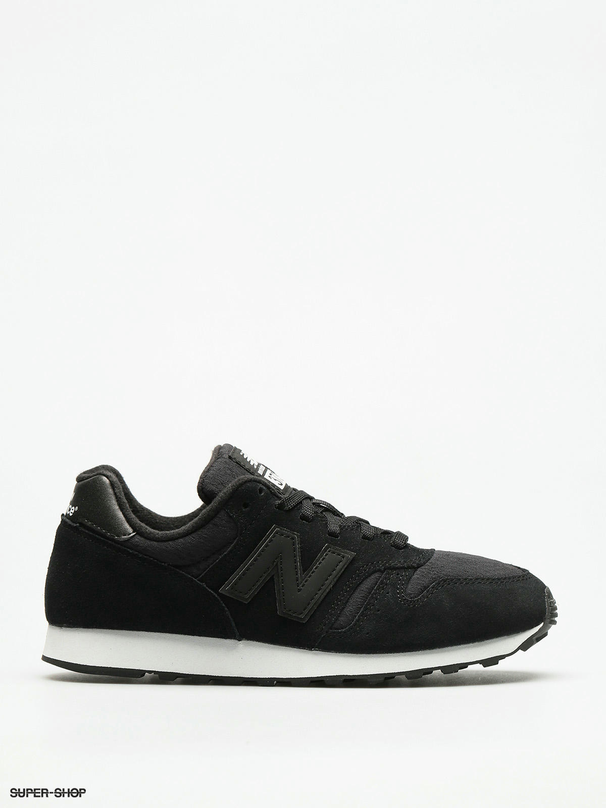 womens new balance black 373 suede and mesh trainers