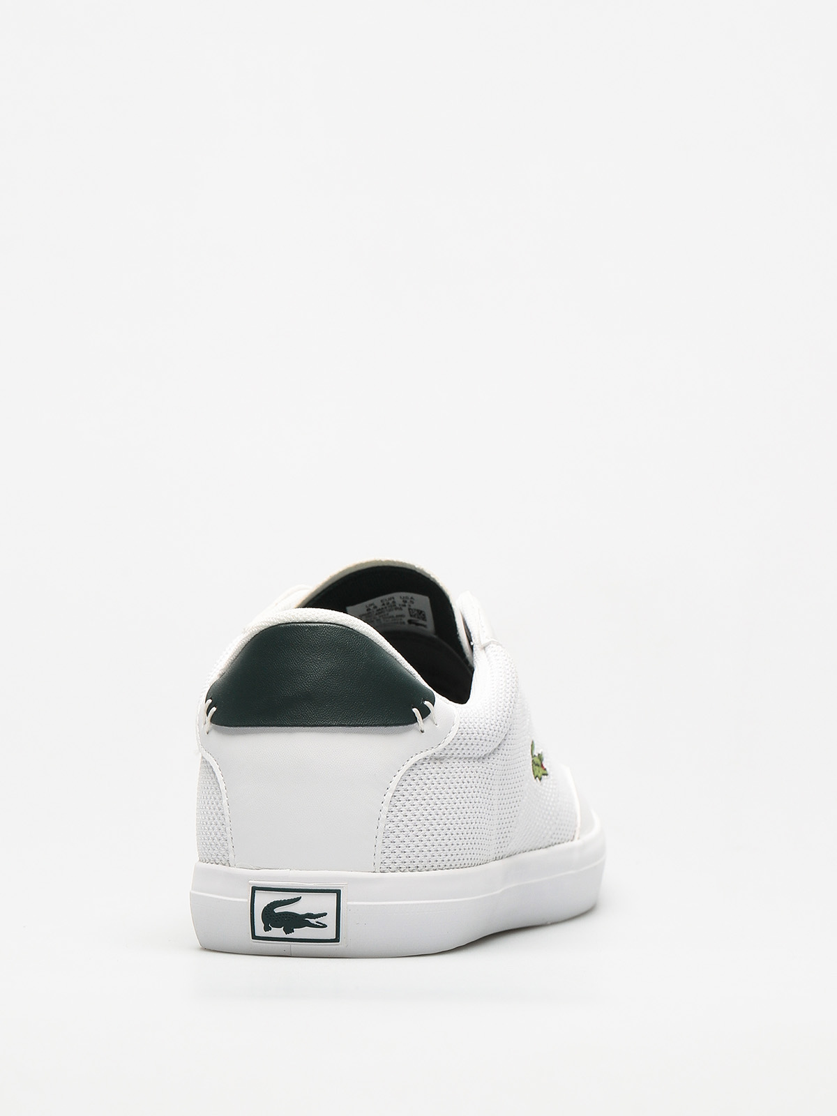 white and green lacoste shoes