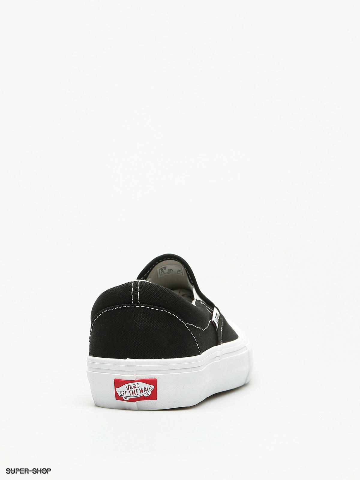 Vans slip on sale pro toe cap black