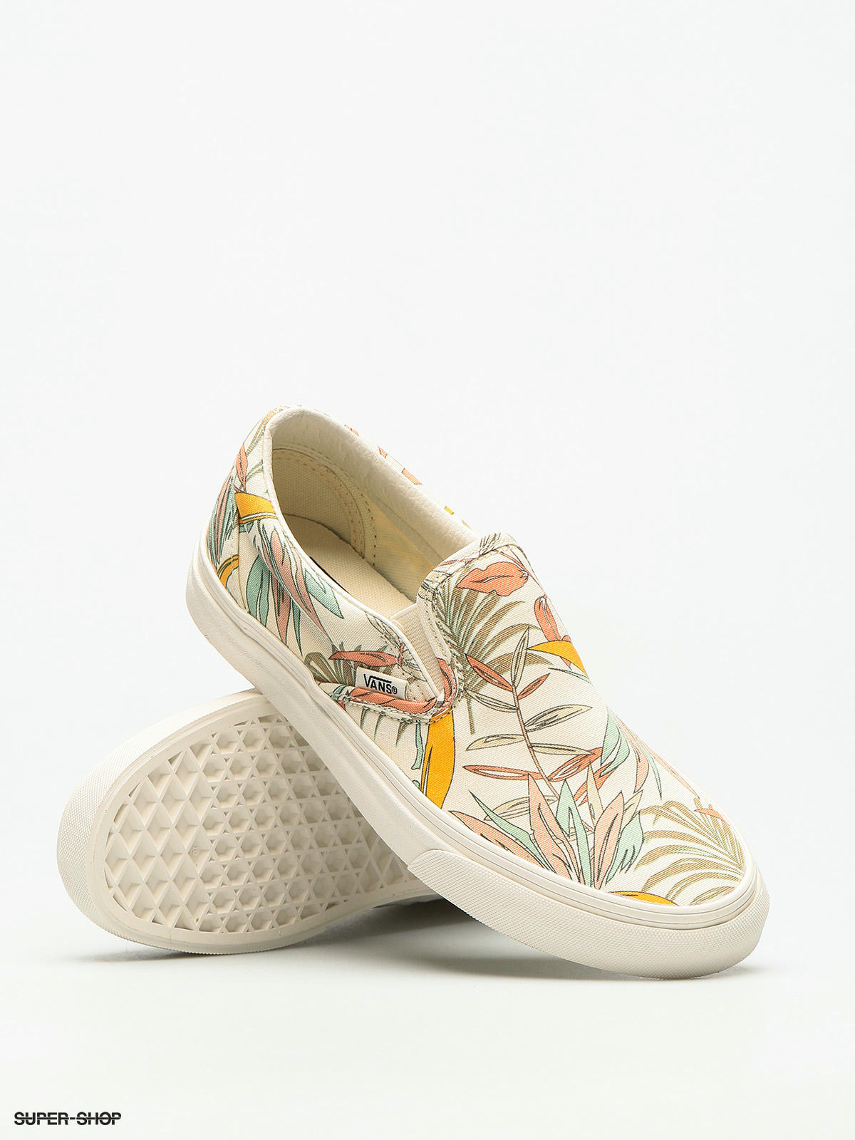 Vans Shoes Classic Slip On (california/floral/marshmallow/marshmallow)