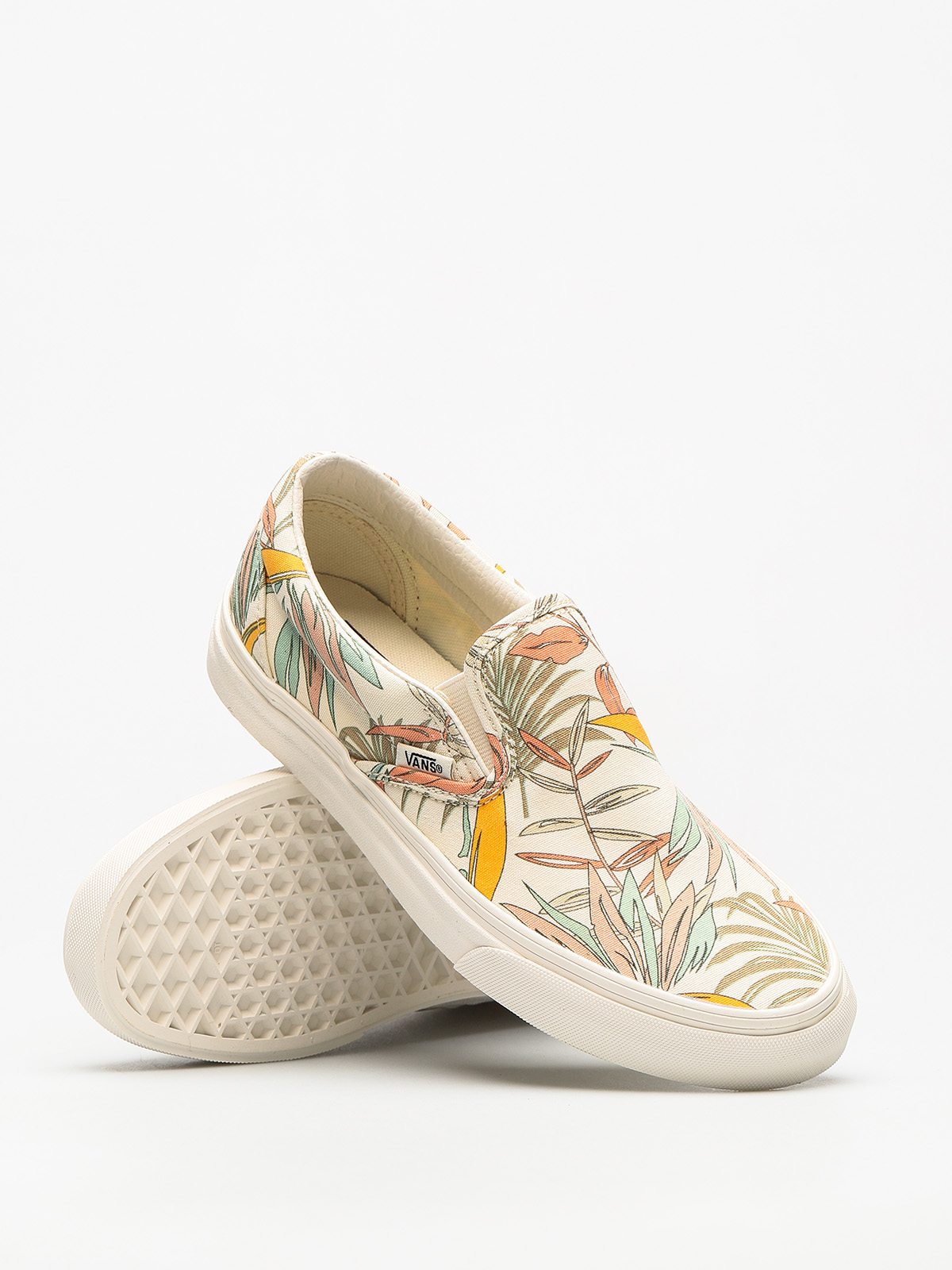 Vans Shoes Classic Slip On (california/floral/marshmallow/marshmallow)