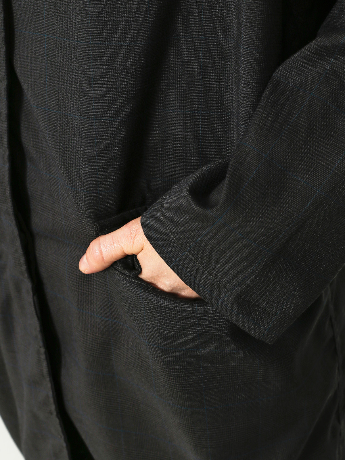 Stussy Coat Jude Long Plaid Wmn (charcoal)