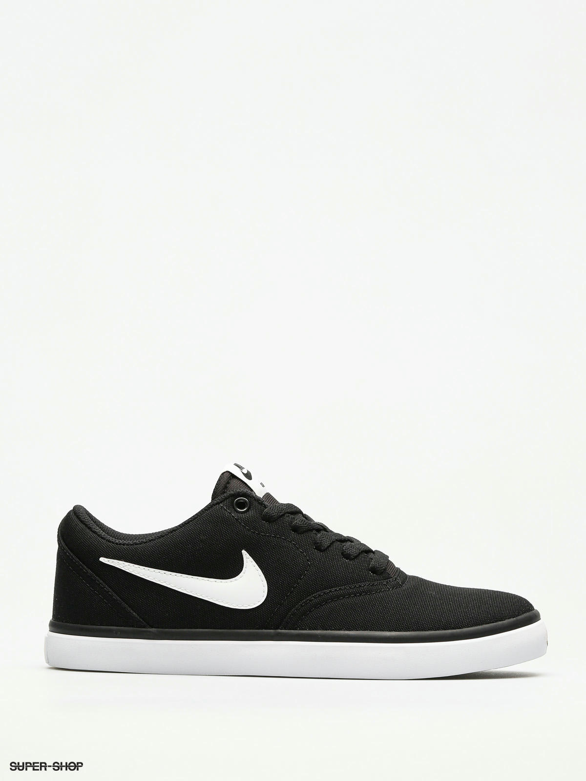 White nikes hot sale black check