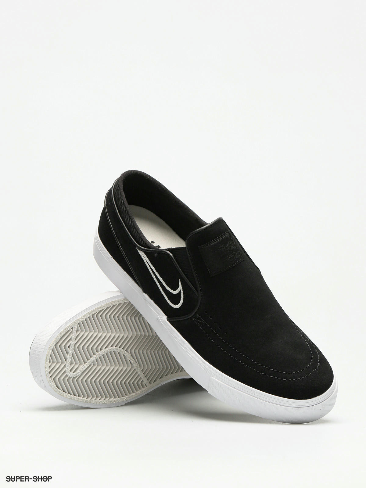 Nike SB Shoes Air Zoom Stefan Janoski Slip (black/light bone white)