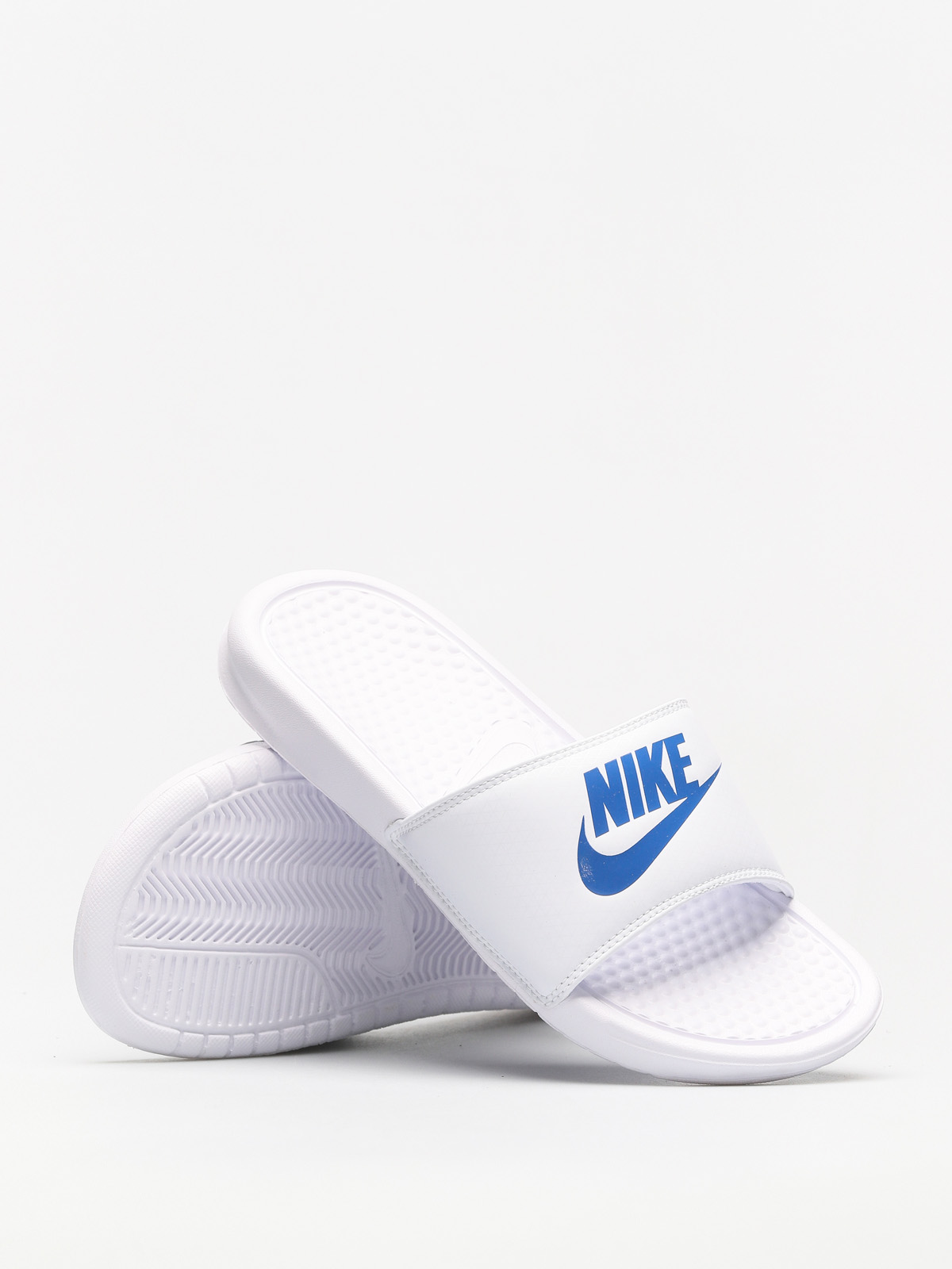Nike Benassi Just Do It Flip-flops (white/varsity royal white)