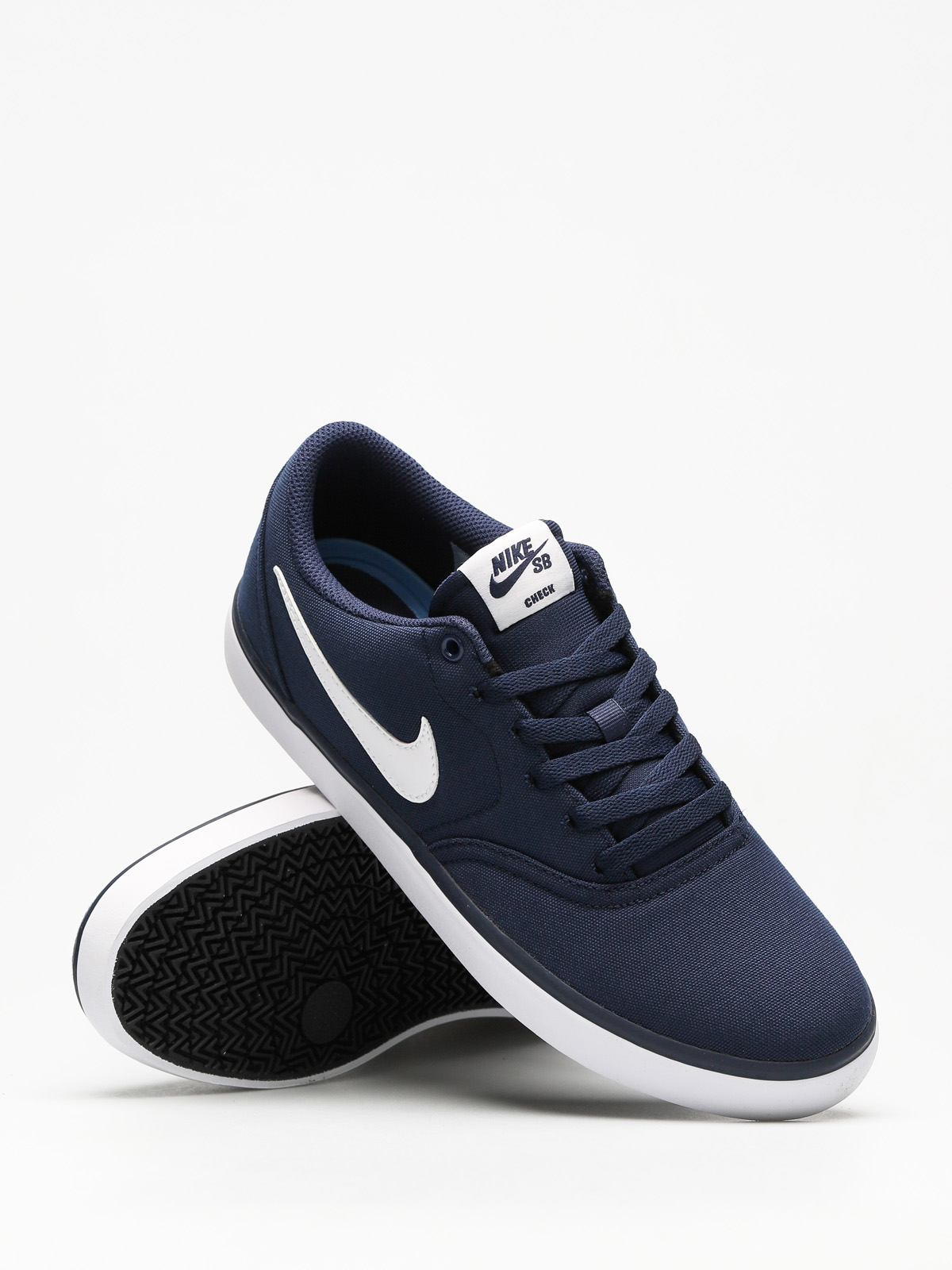 Nike SB Schuhe Sb Check Solarsoft Canvas (midnight navy/white)
