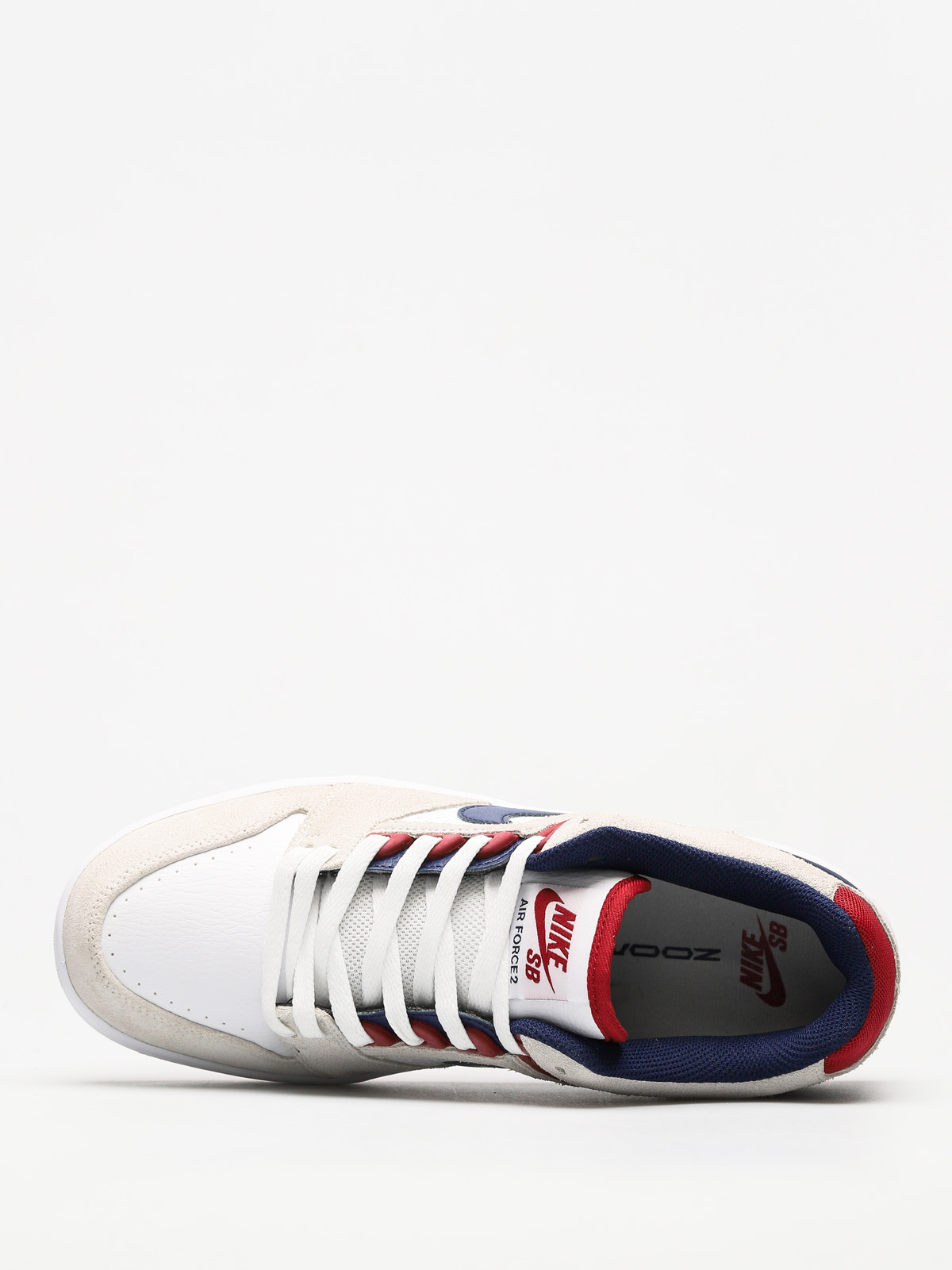 Nike SB Shoes Air Force II Low (white/blue void red crush white)