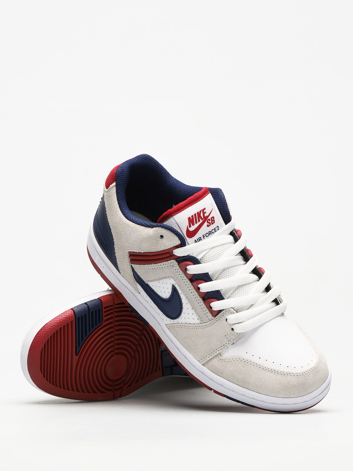 Nike SB Shoes Air Force II Low (white/blue void red crush white)