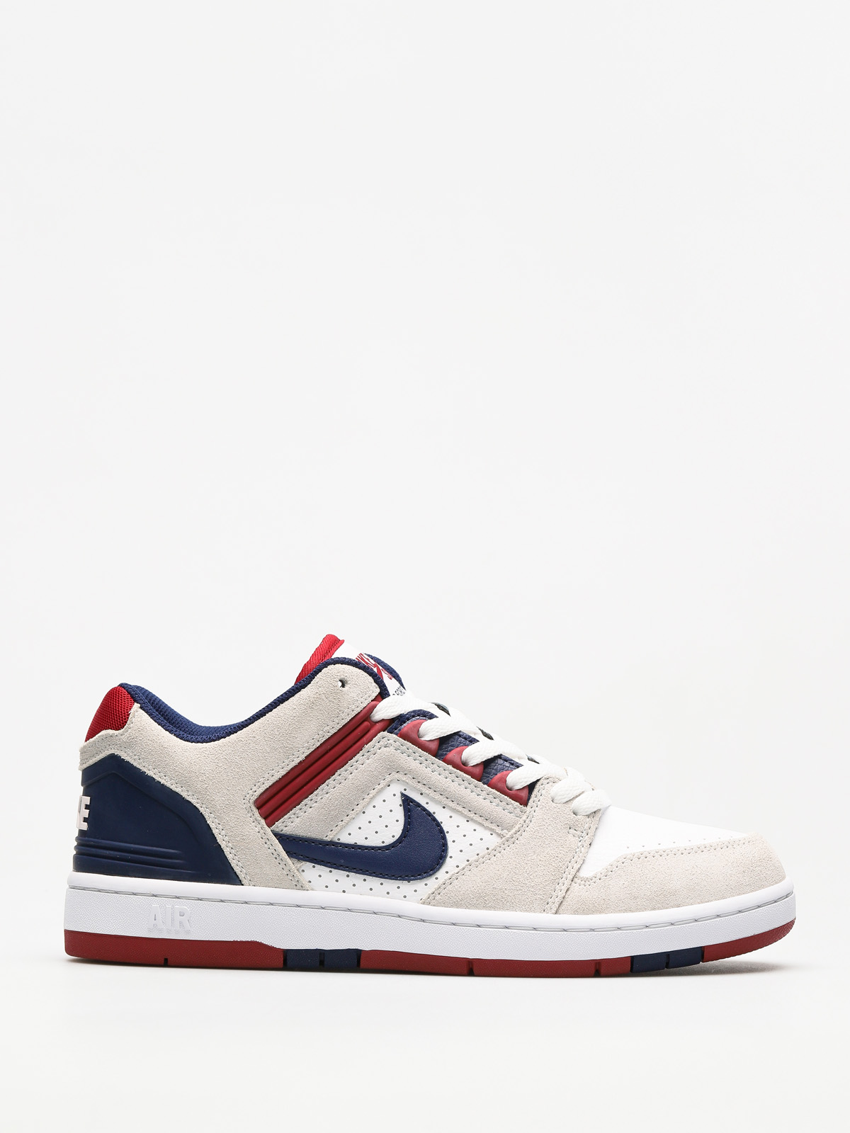 Nike SB Shoes Air Force II Low grey (white/blue void red crush