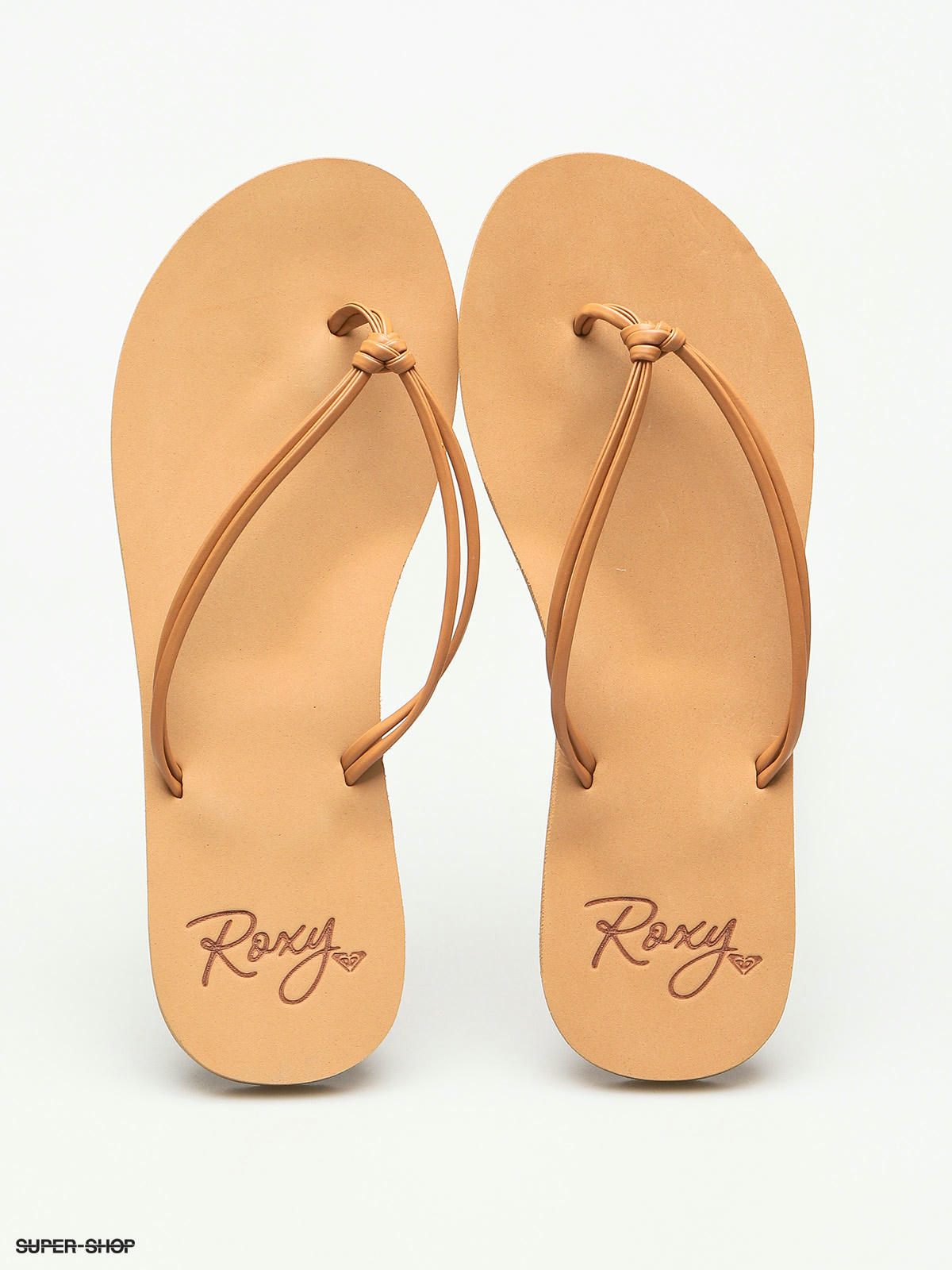 roxy tan flip flops