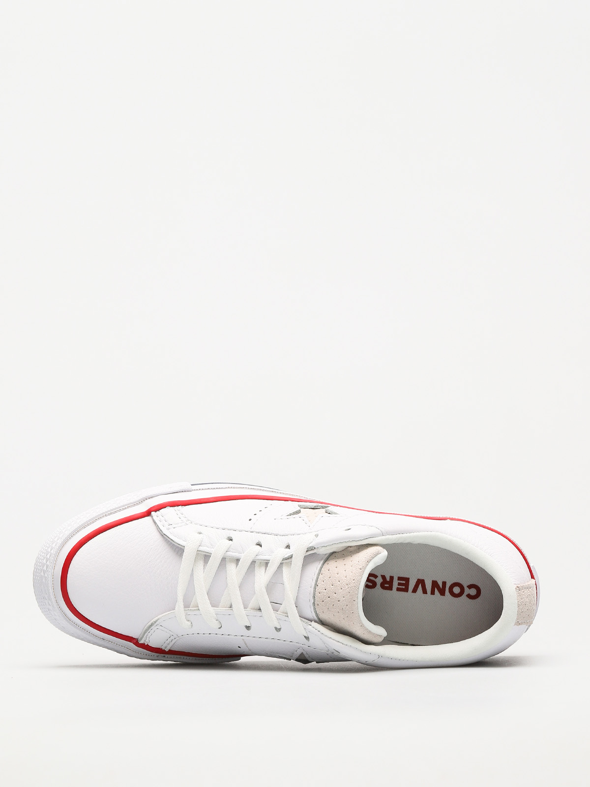 white converse without red line