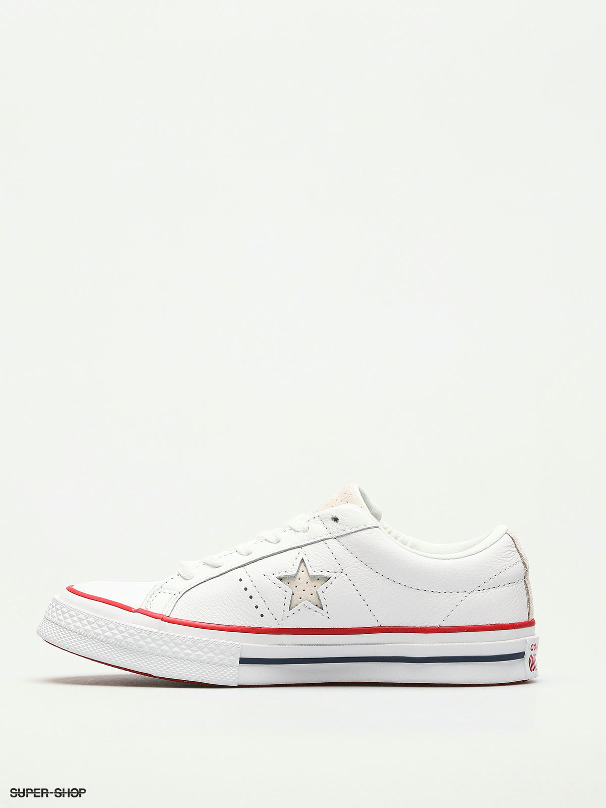 Converse Shoes One Star (white/gym red/white)