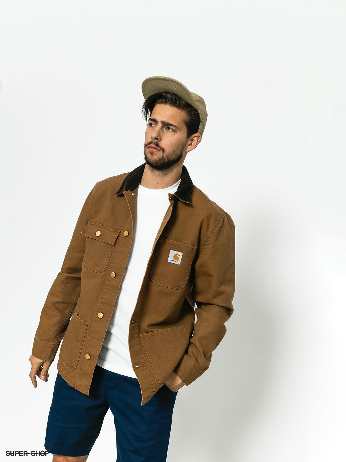 Carhartt Jacket Michigan Chore Coat brown hamilton brown tobacco