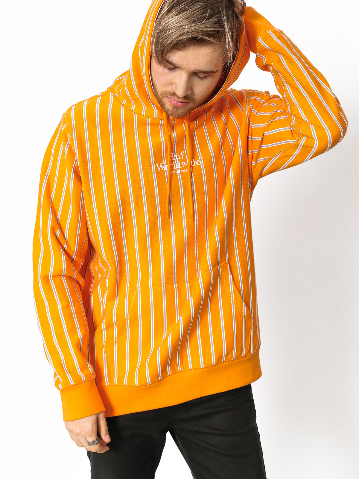 HUF Hoodie Sutter Stripe HD (cantaloupe)