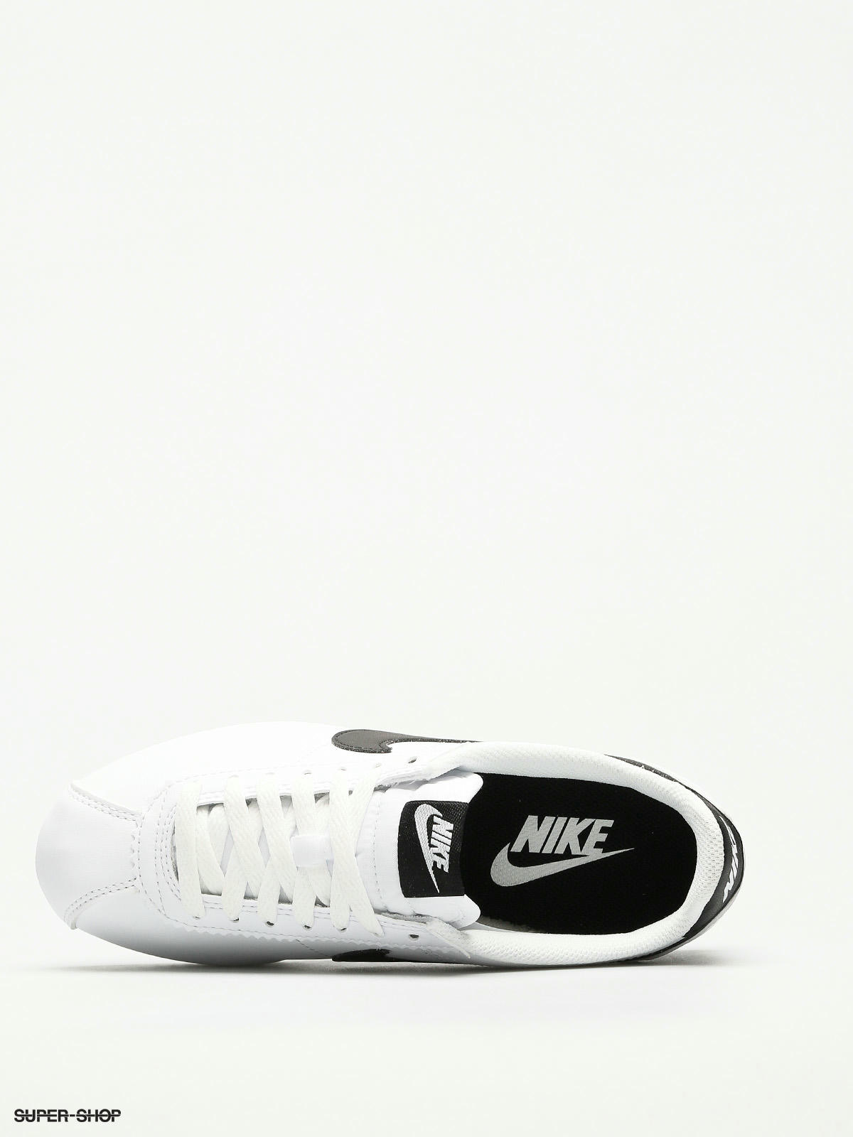 nike white and black classic cortez leather sneakers