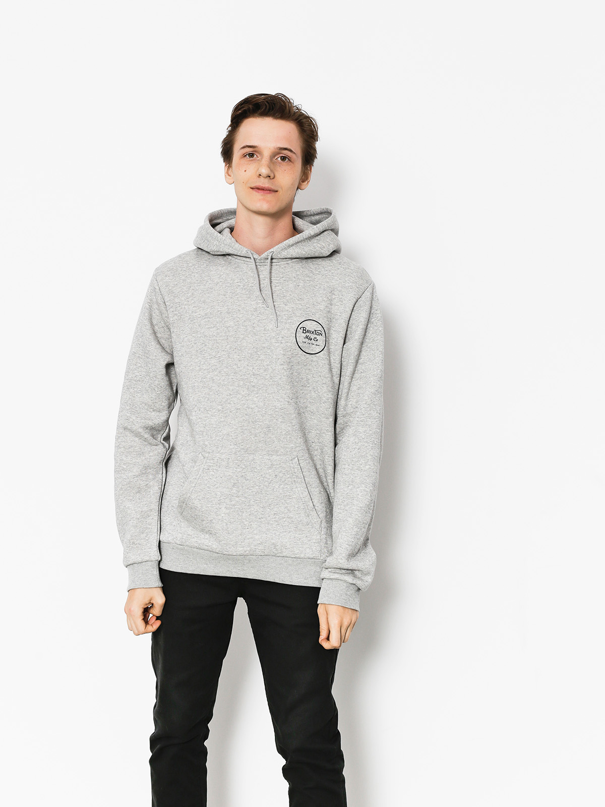 Brixton Hoodie Wheeler III Eu HD (heather grey/black)