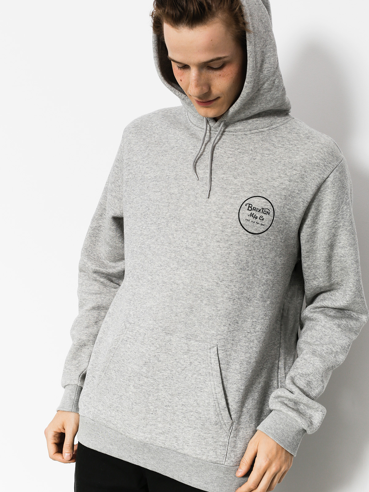 Brixton Hoodie Wheeler III Eu HD (heather grey/black)