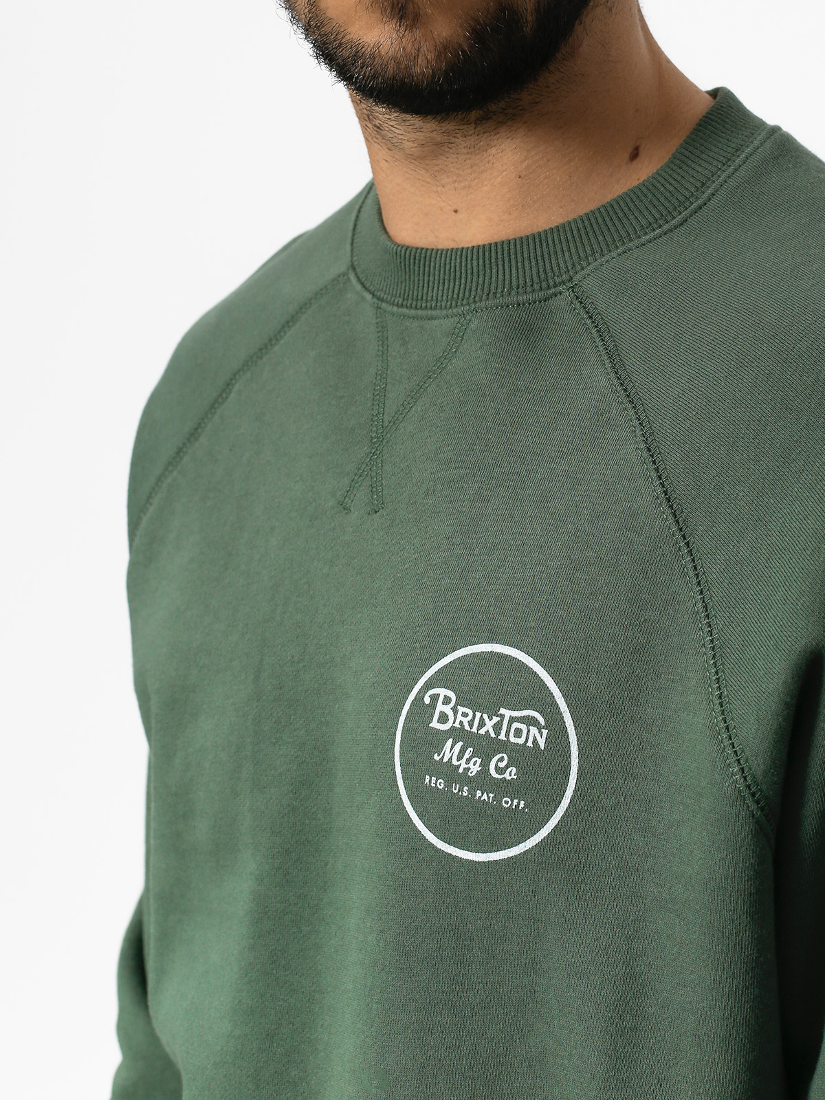 Brixton Sweatshirt Wheeler III Eu Crew (washed chive)