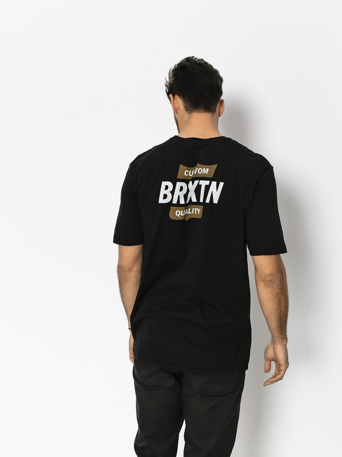 Brixton T-shirt Garth II Prt (black/gold)