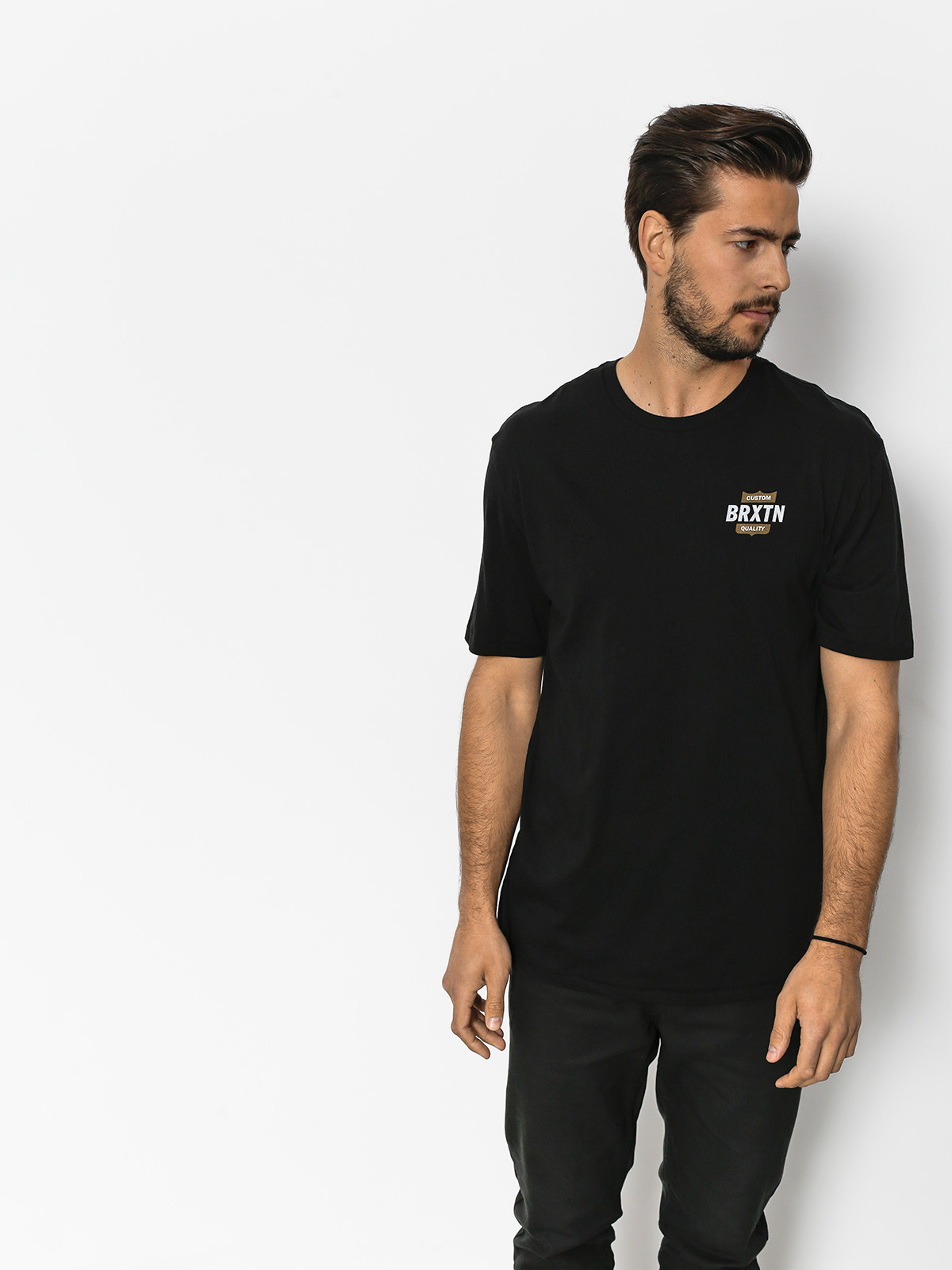 Brixton T-shirt Garth II Prt (black/gold)