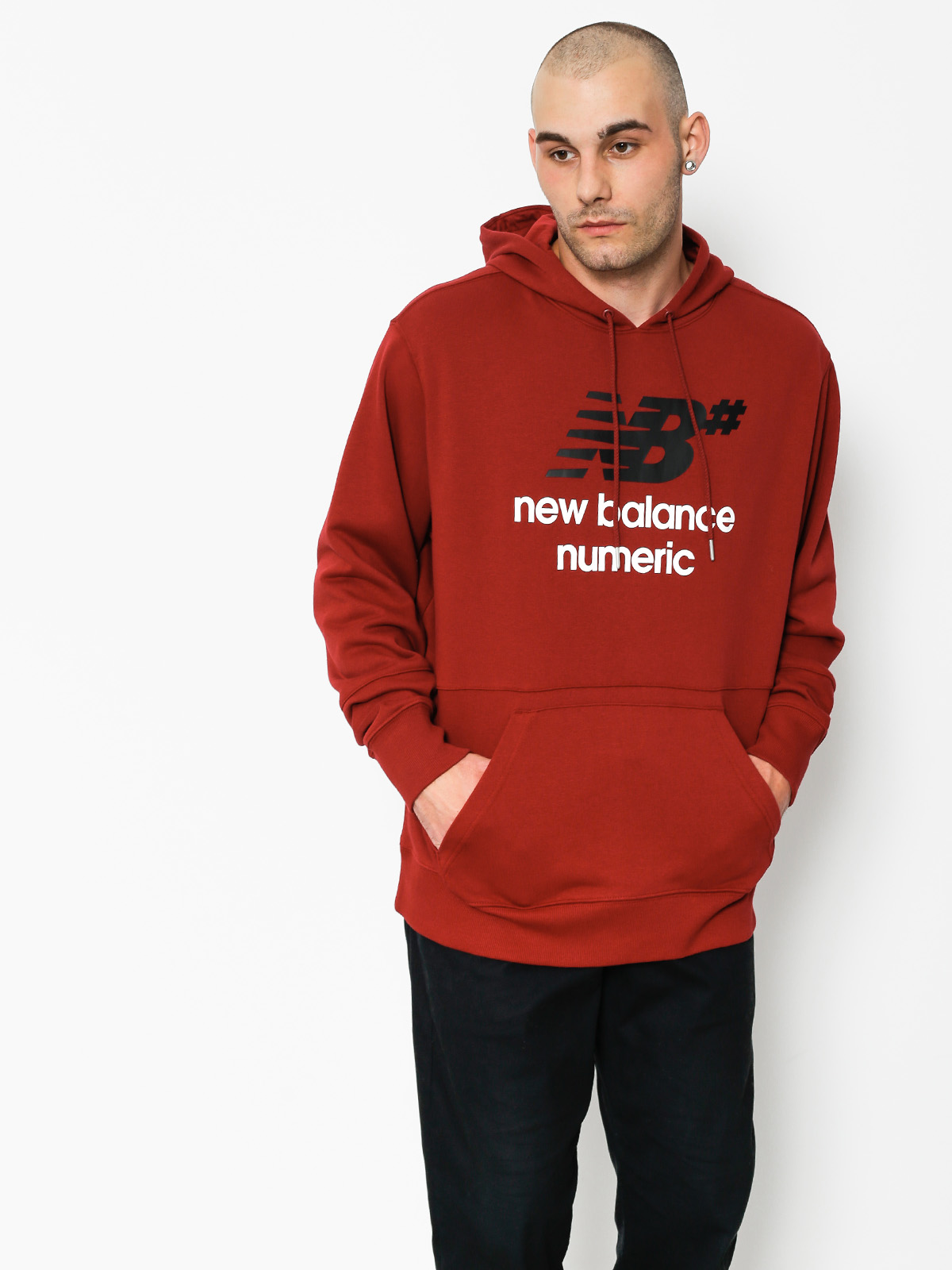 New Balance Hoody Numeric Logo Stacked HD (red)