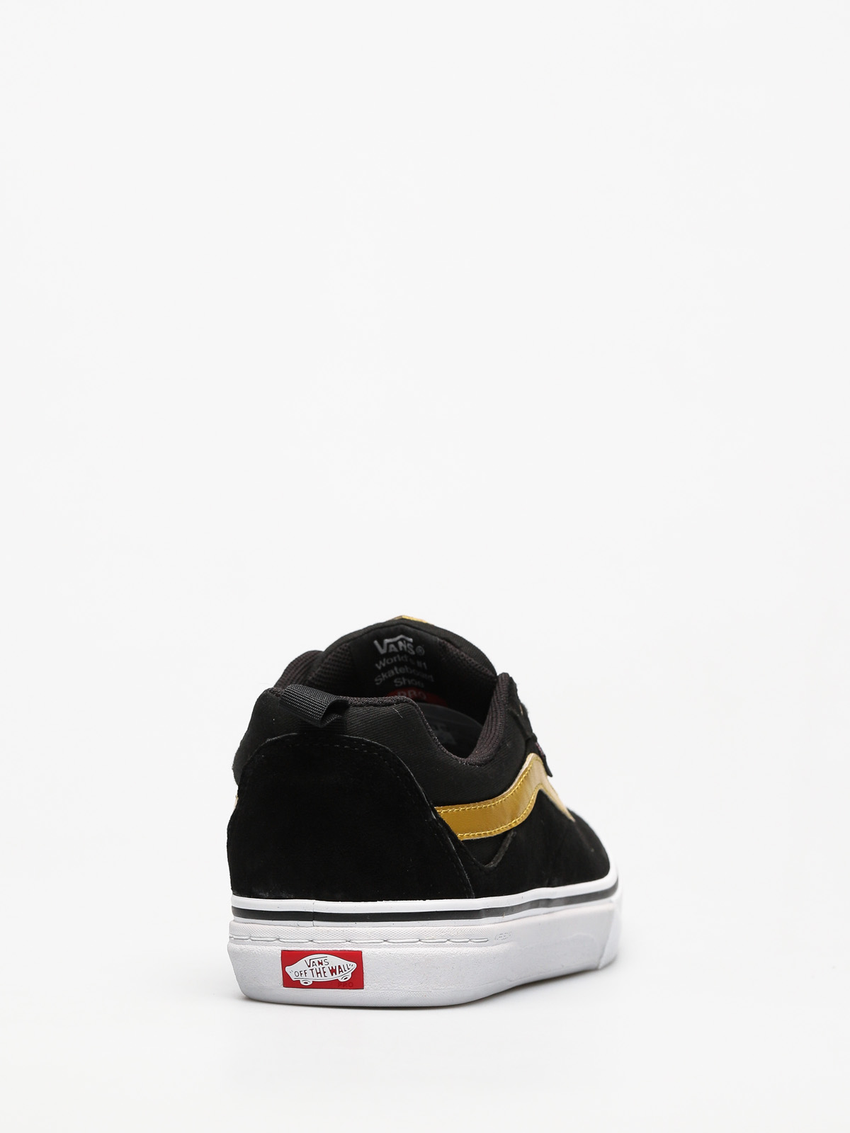 vans kyle walker pro black & metallic gold skate shoes