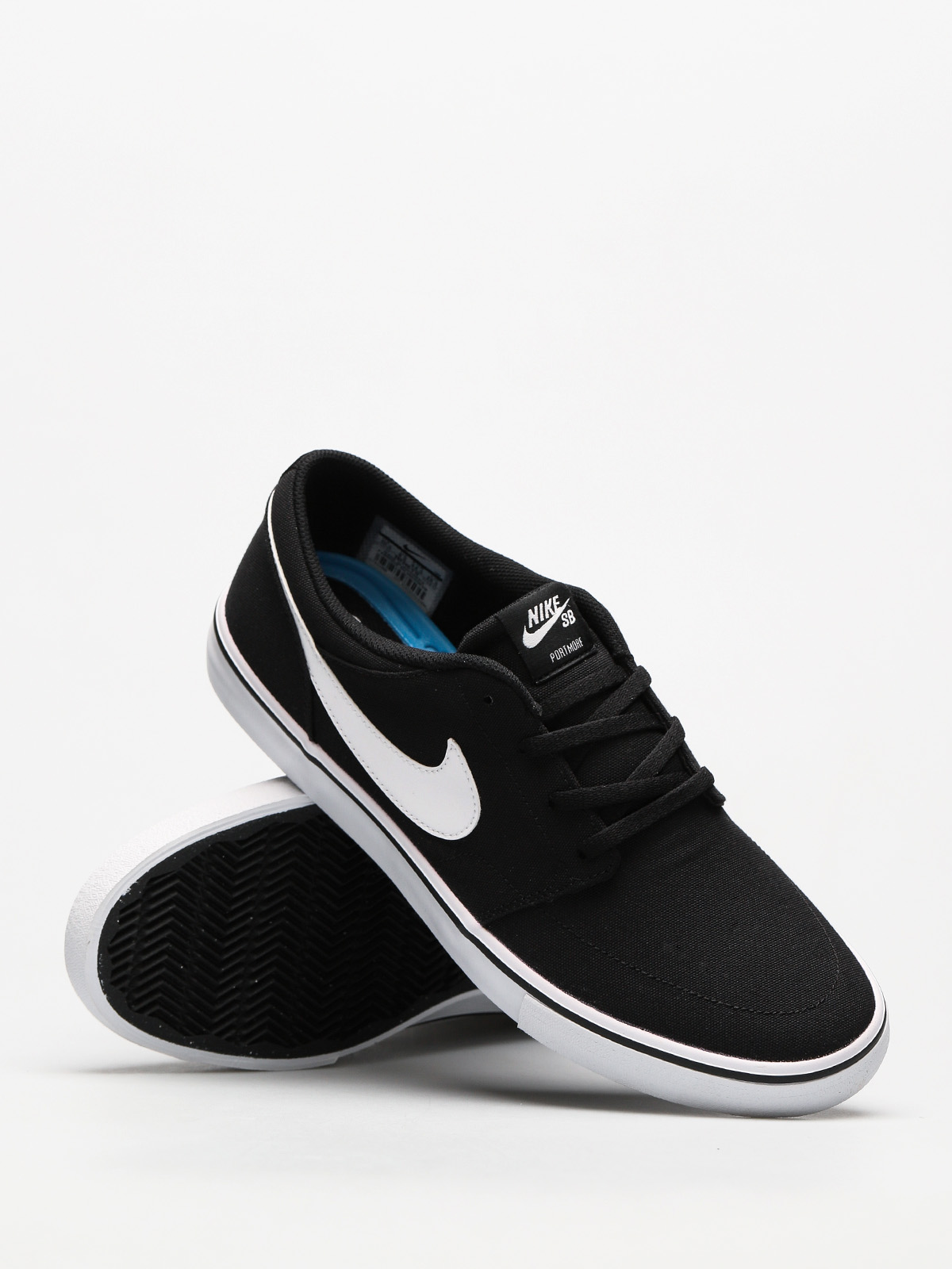 Nike SB Shoes Sb Solarsoft Portmore II Canvas (black/white)