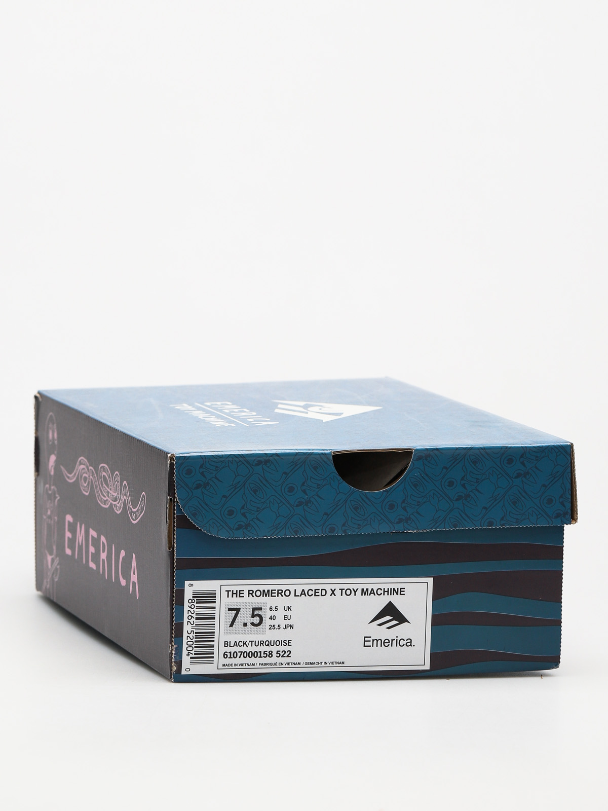 Emerica Shoes The Romero Laced X Toy Machine (black/turquoise)