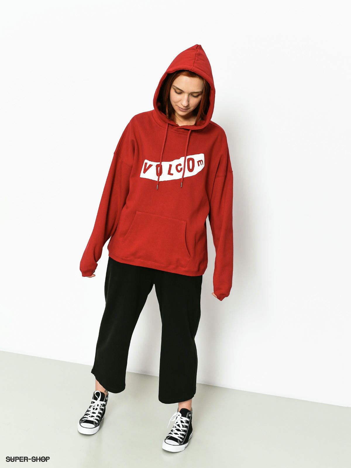 volcom red hoodie