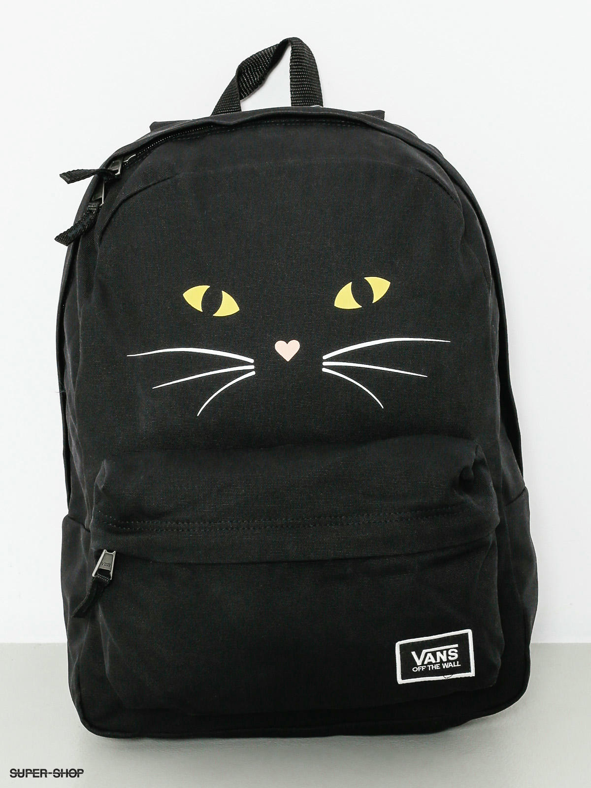 vans black cat backpack