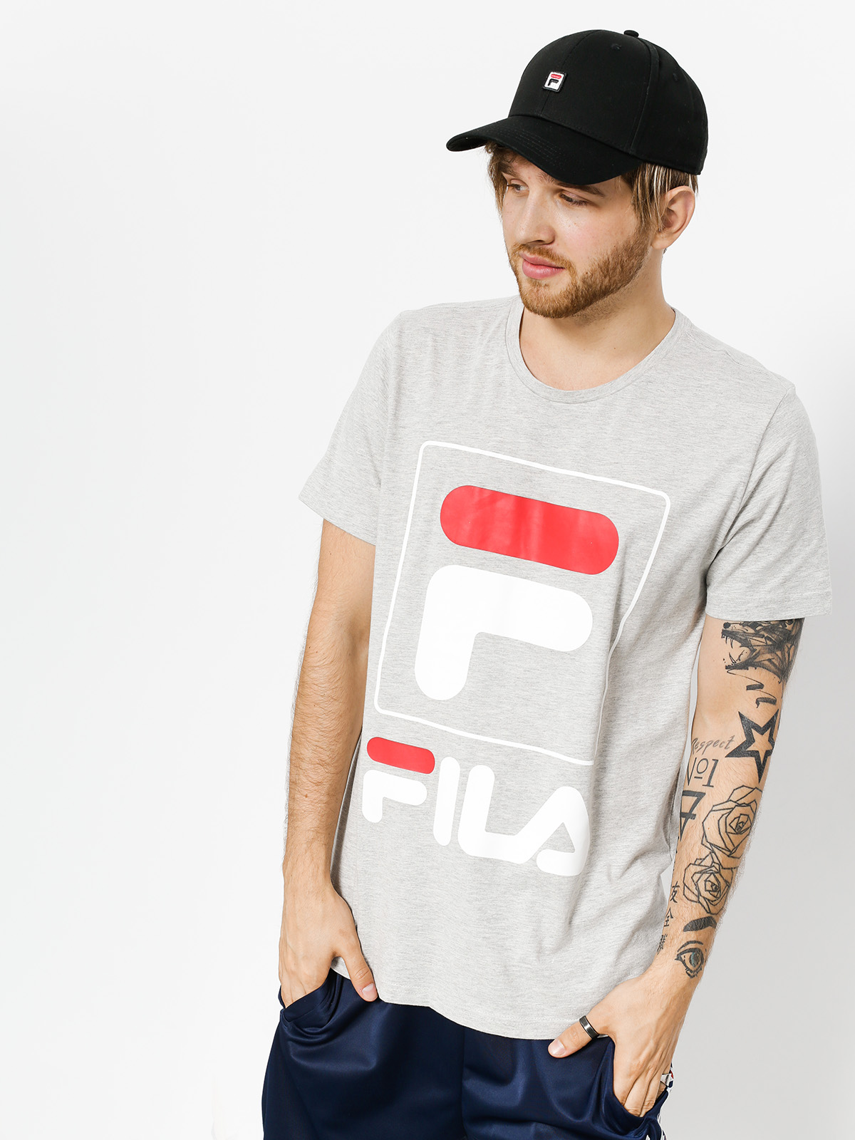 Fila T-shirt Zach (light grey melange bros)