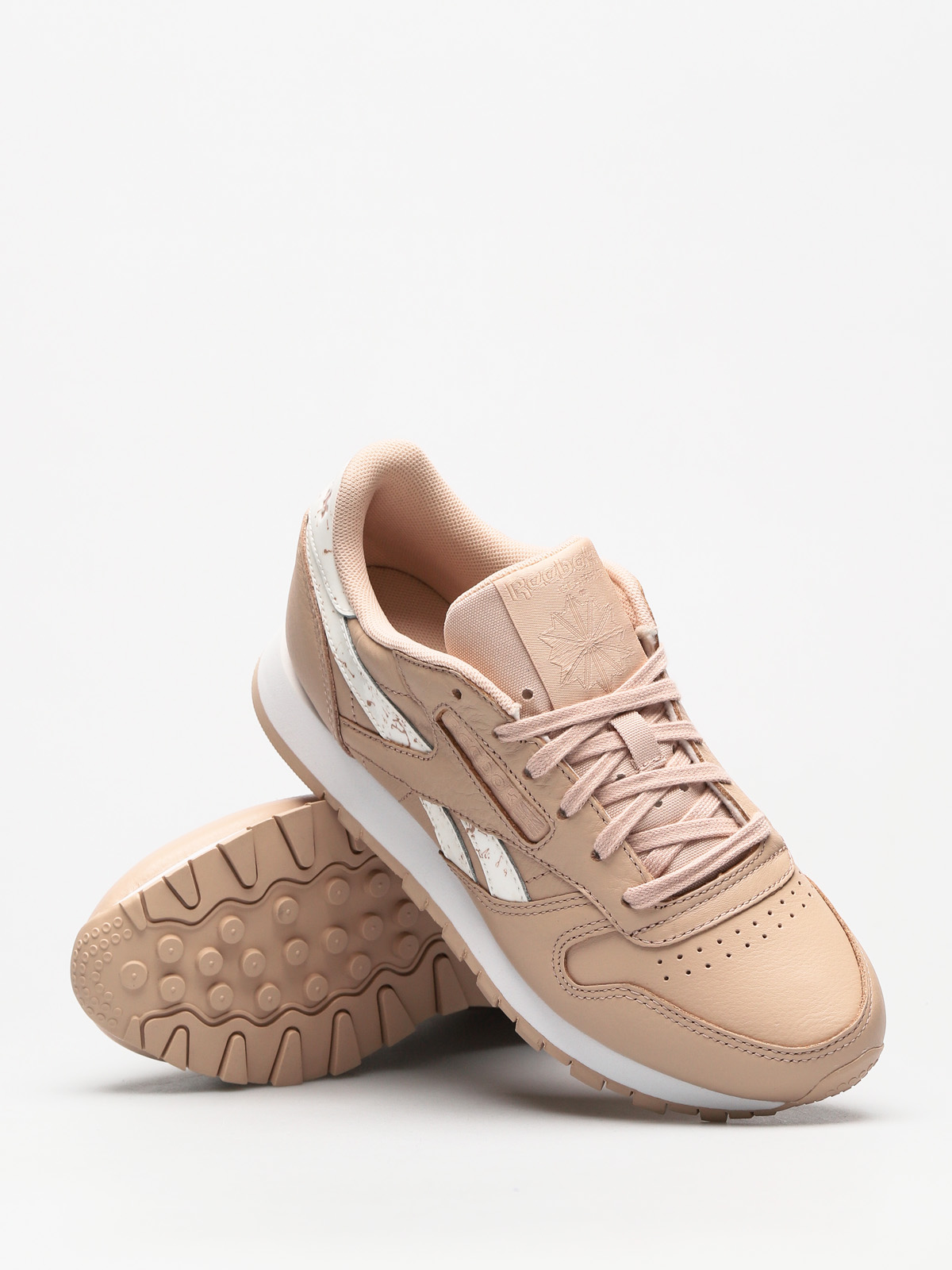 Reebok Shoes Classic Leather Wmn beige (sidestripes bare beige