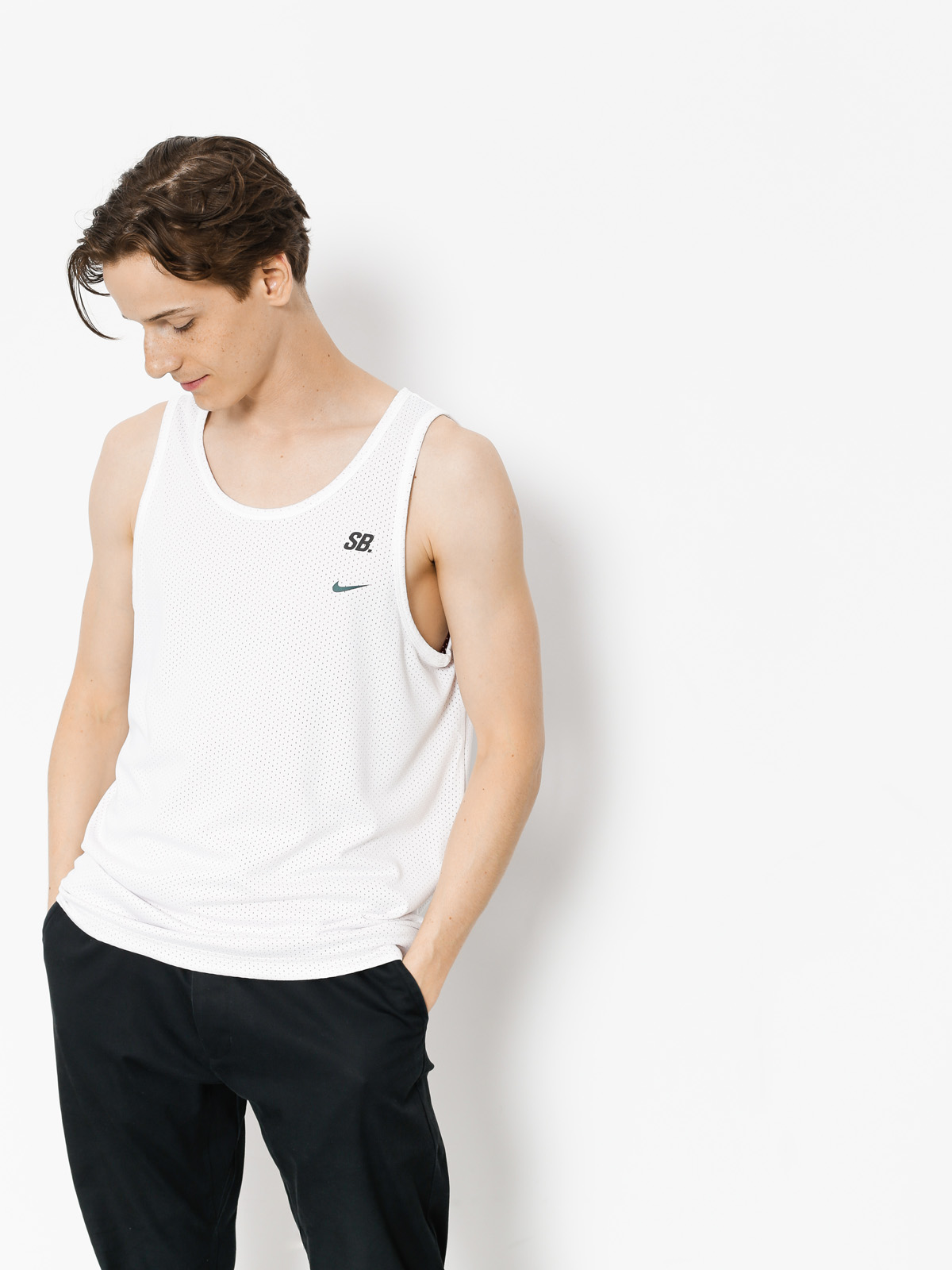 Nike SB Tank top Sb Dry Mesh (white/vintage coral/deep jungle)