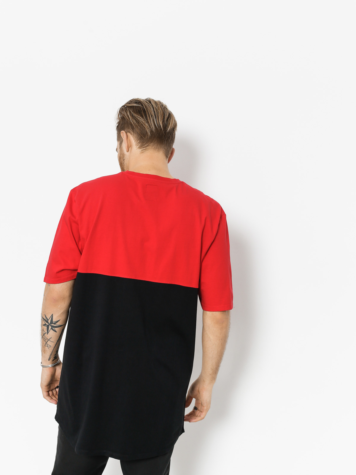 Supra T Shirt Block Crew Red Black