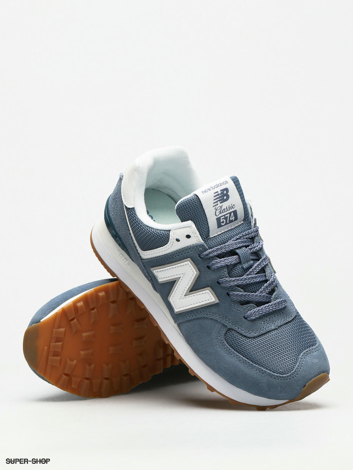 New Balance Shoes 574 Wmn porcelain blue)