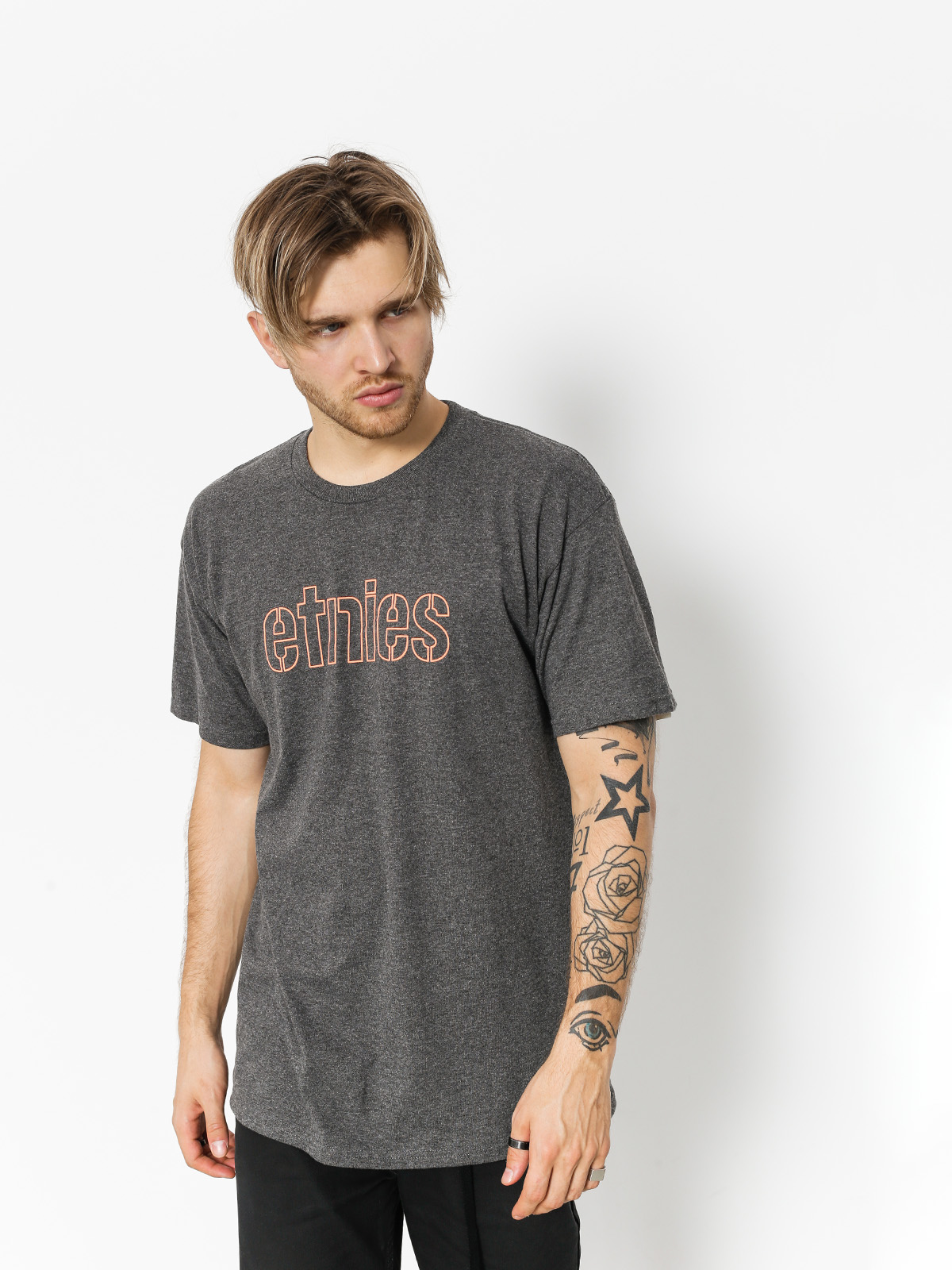Etnies T-Shirt Mod Stencil (charcoal heather)