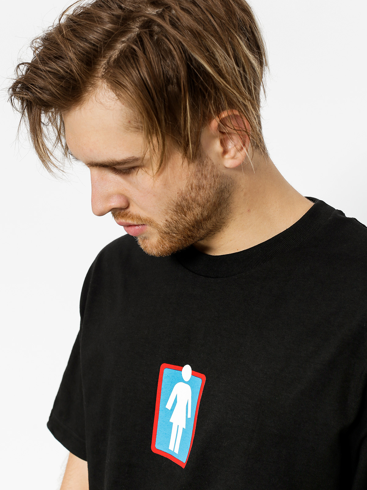 Girl Skateboard T-shirt Unboxed Standard (black)