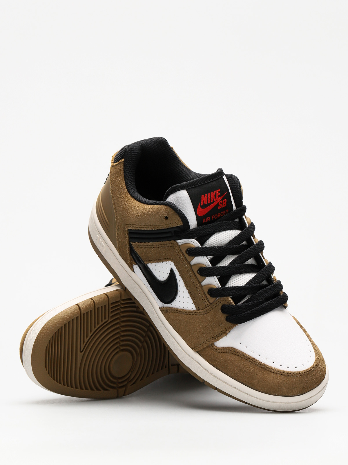 Nike SB Shoes Air Force II Low (lichen brown/black white phantom)