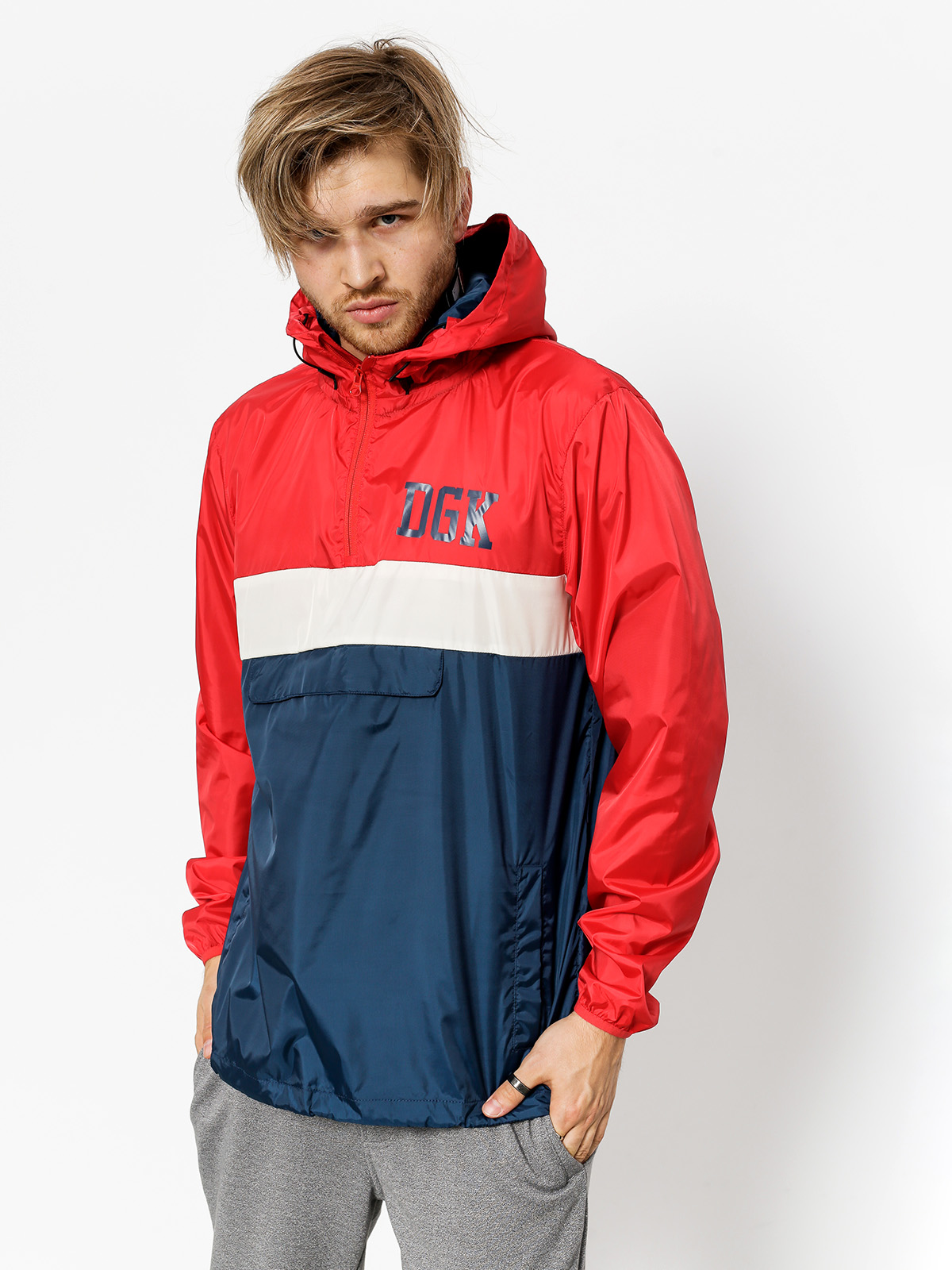 blocked warm up track jacket