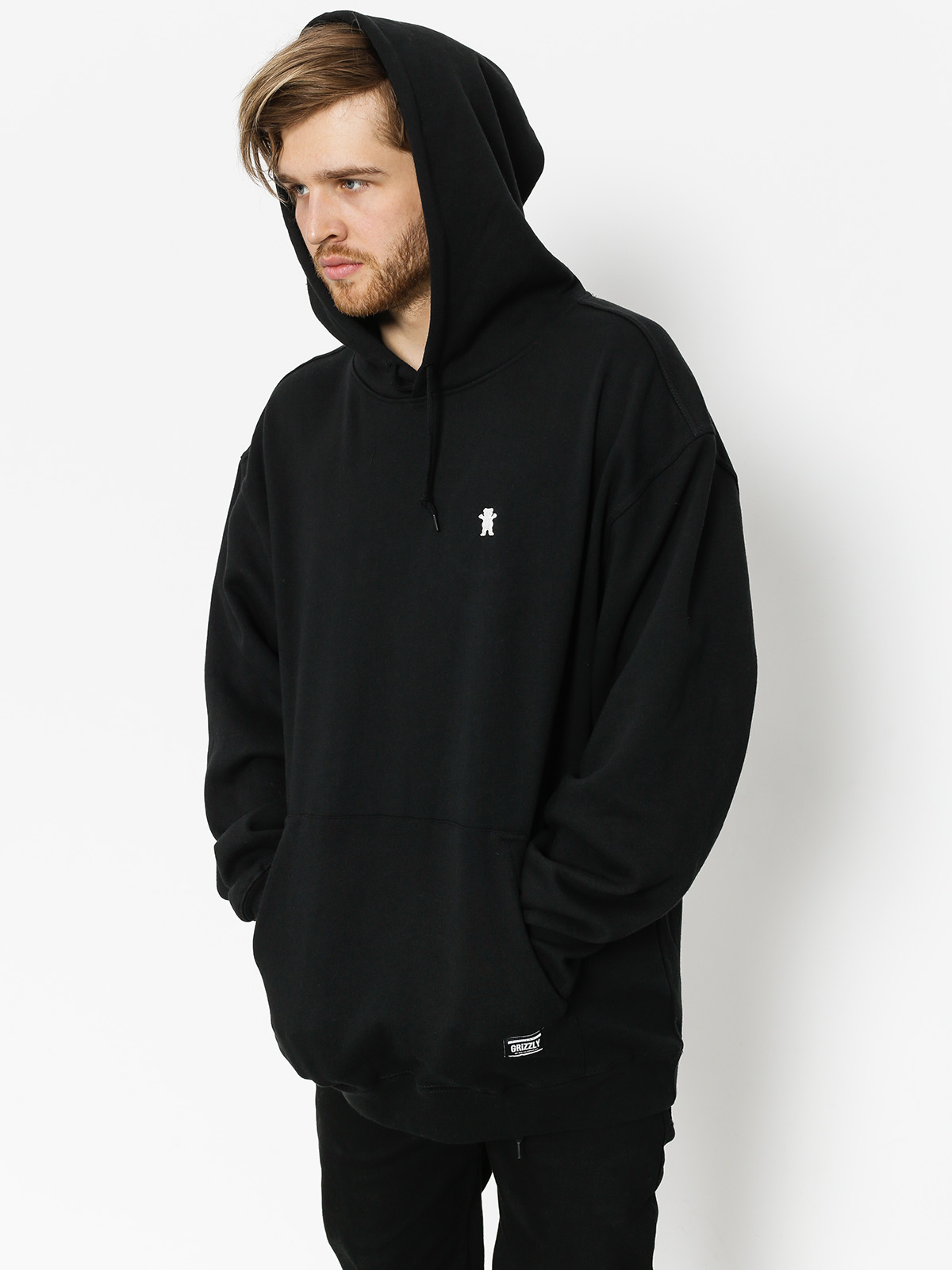 Grizzly Griptape Hoodie Og Bear Embroidered HD (black/white)
