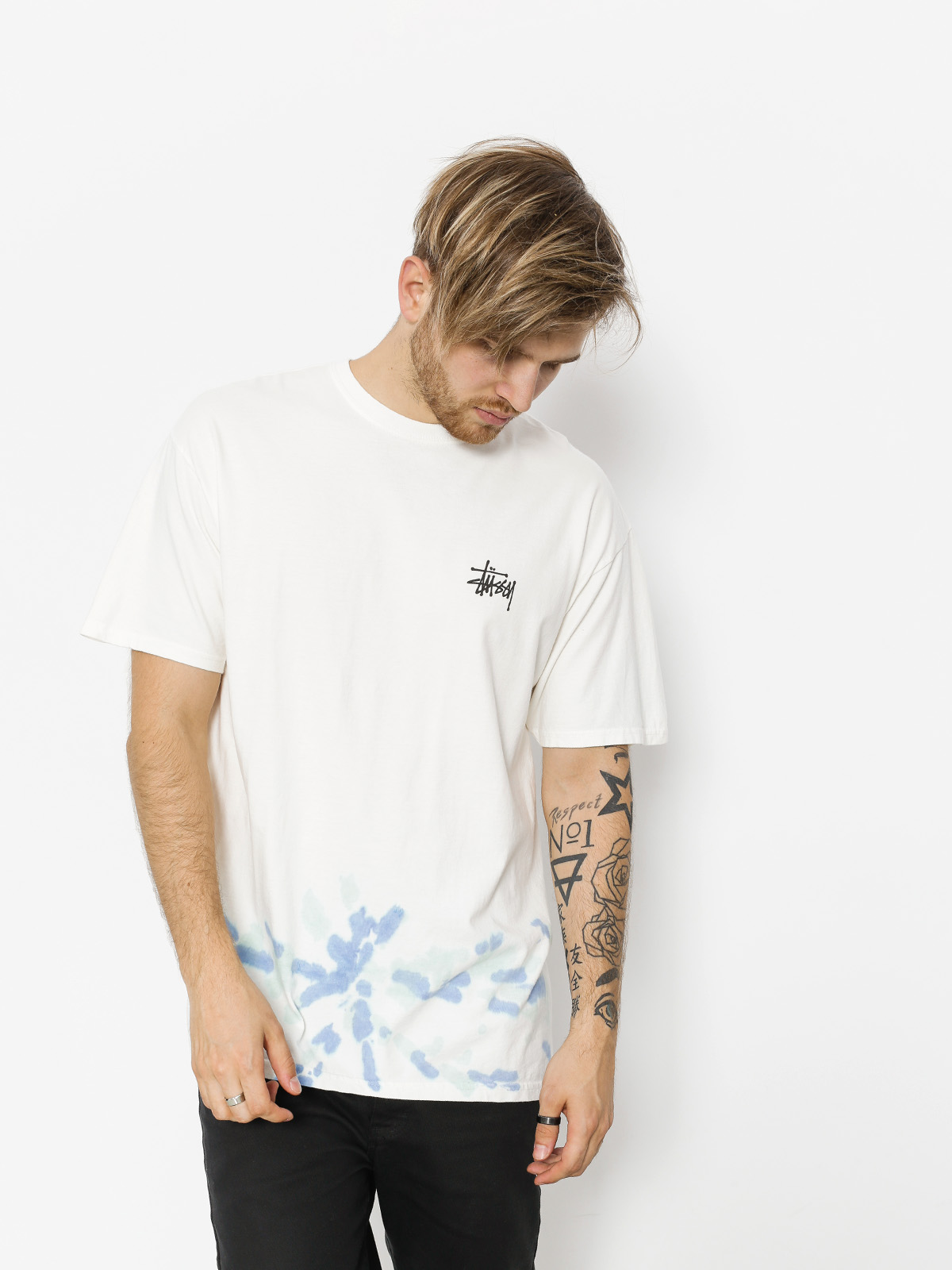 Stussy T-Shirt Basic Td (natural/blue)
