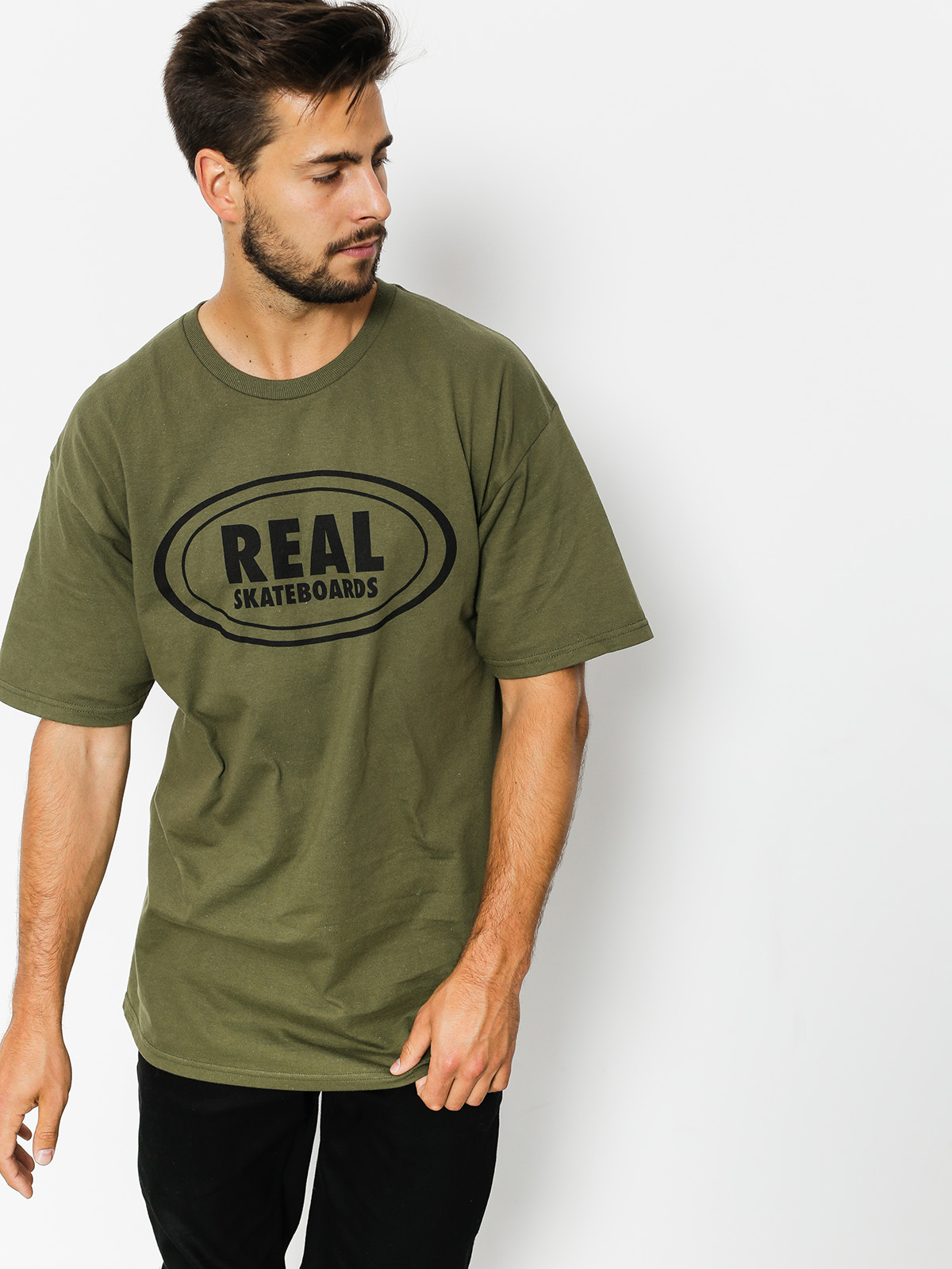 Real T-shirt Og Oval (green/black)