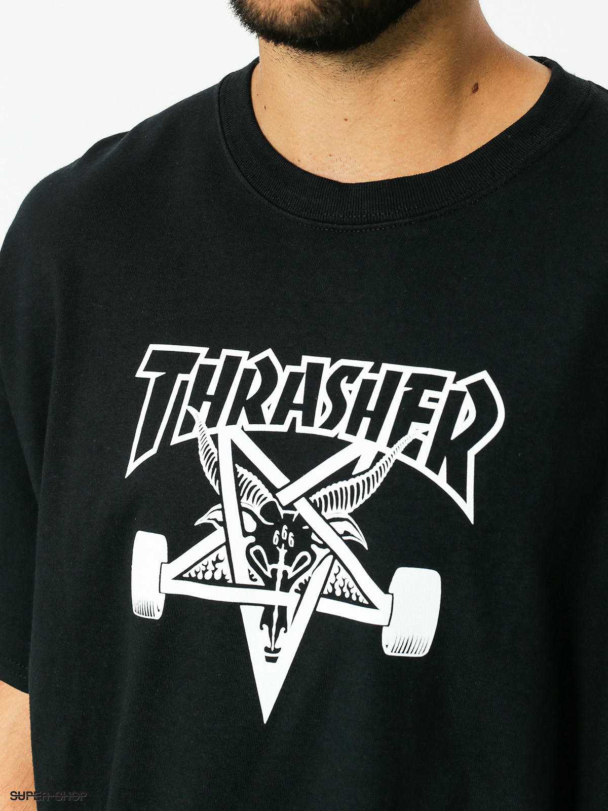 Classic Skate Tee Black or White THRASHER  Skate Goat  Skateboard Tee Shirt 