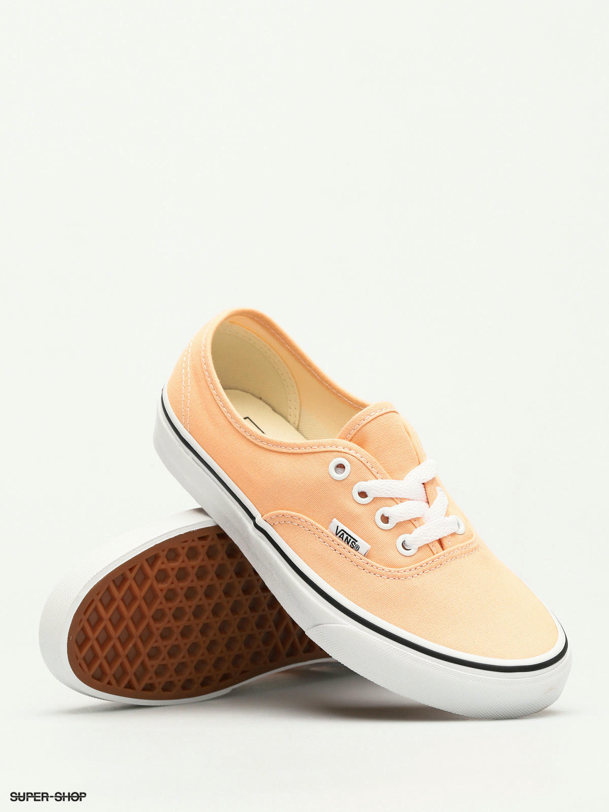 bleached apricot checkered vans