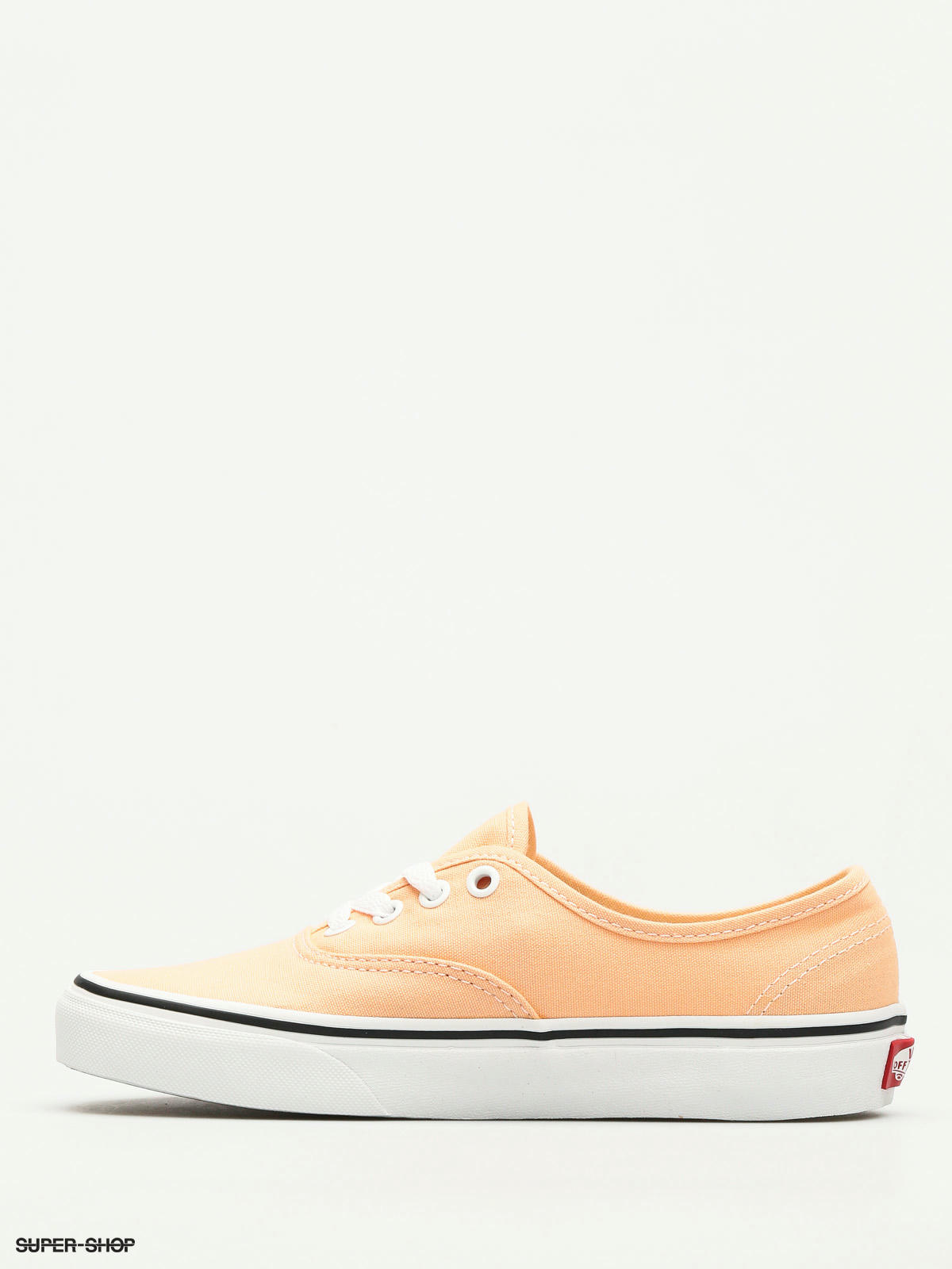 Green background It suggest Vans Shoes Authentic (bleached apricot/true white)