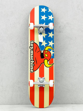 Toy Machine Skateboard American Monster (white/red/blue)