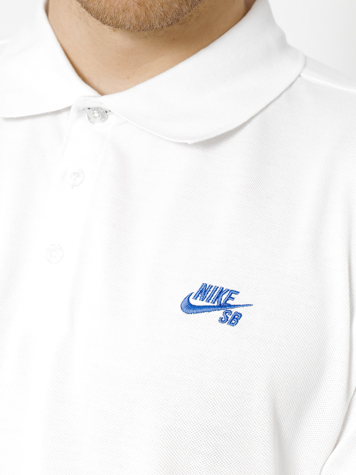 Nike SB Polo t-shirt Sb Dri Fit Pique (white/hyper royal)