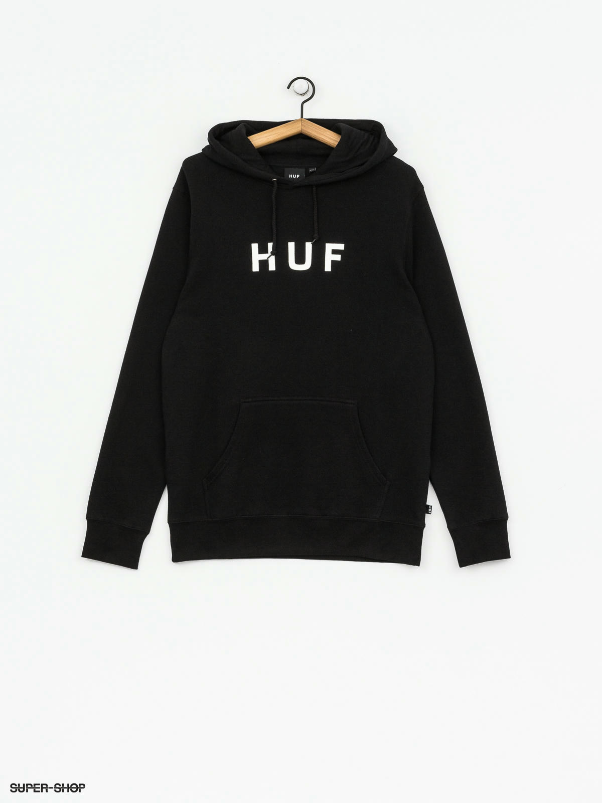 Hoodies and sweatshirts HUF Essentials Box Logo Hoodie Black
