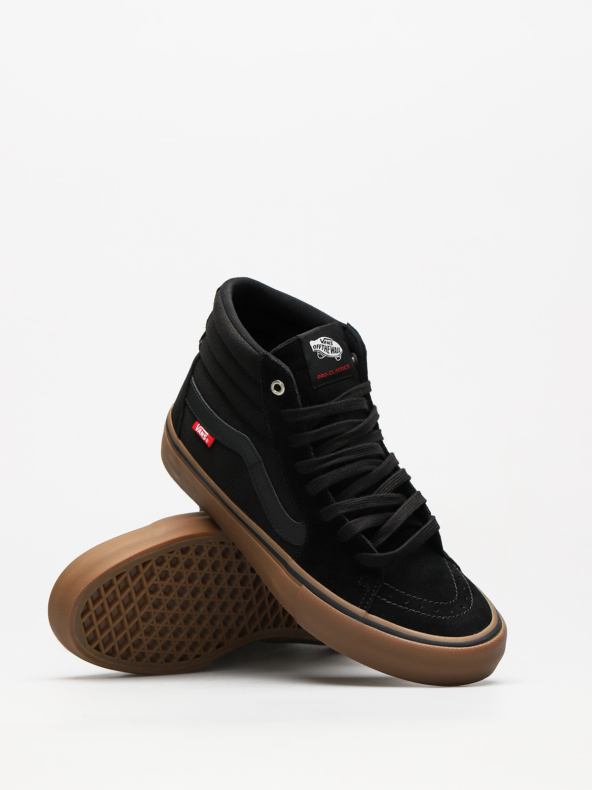 vans black with gum